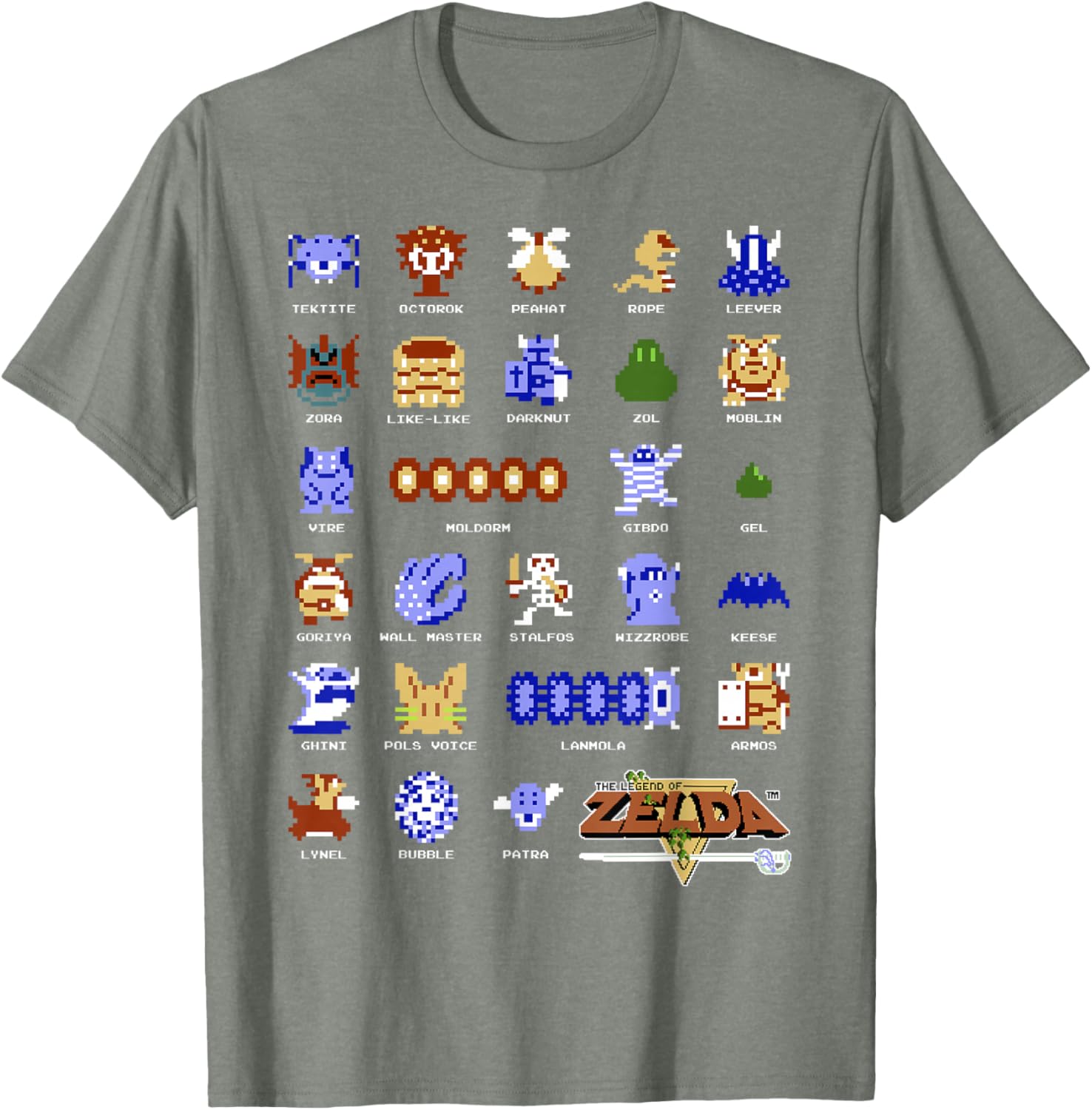 Legend Of Zelda Pixel Art Character T-Shirt for Fans and Gamers - 4