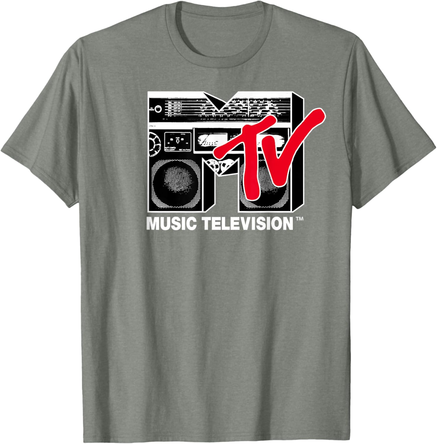 MTV Logo Red Boombox Graphic T-Shirt for Music Lovers and Trendsetters - 3