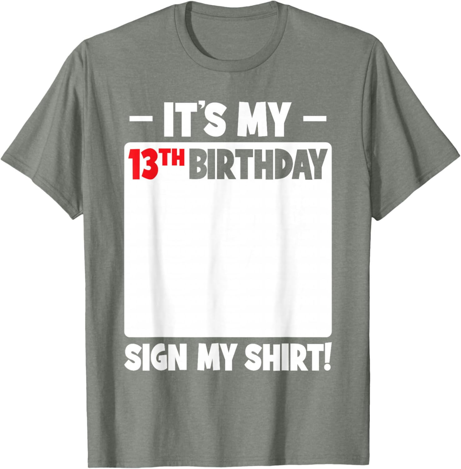Cool 13th Birthday T-Shirt for Boys and Girls Fun Teenager Sign Design - 2