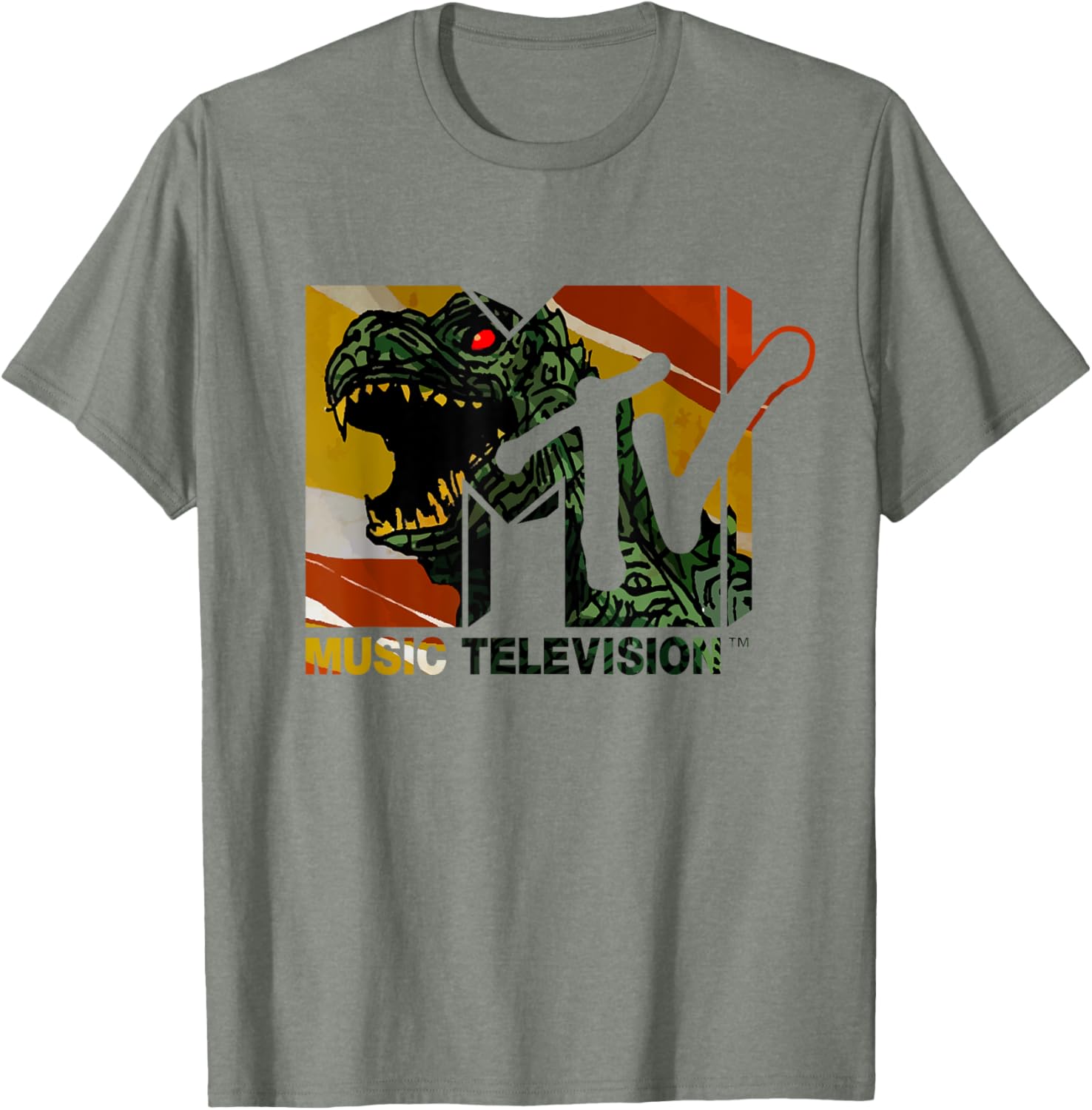 Mademark x MTV Vintage Logo Monster Graphic T-Shirt for Men & Women - 3