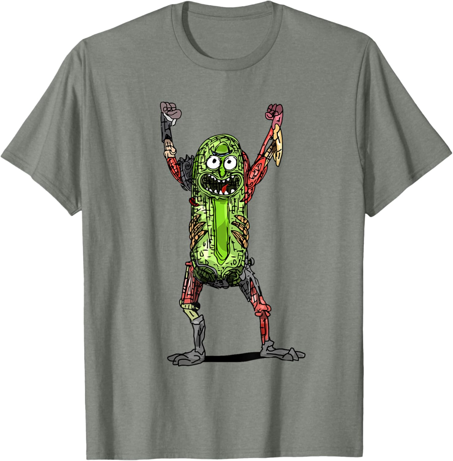 Mademark x Rick and Morty Pickle Rick Black T-Shirt for Fans - 21