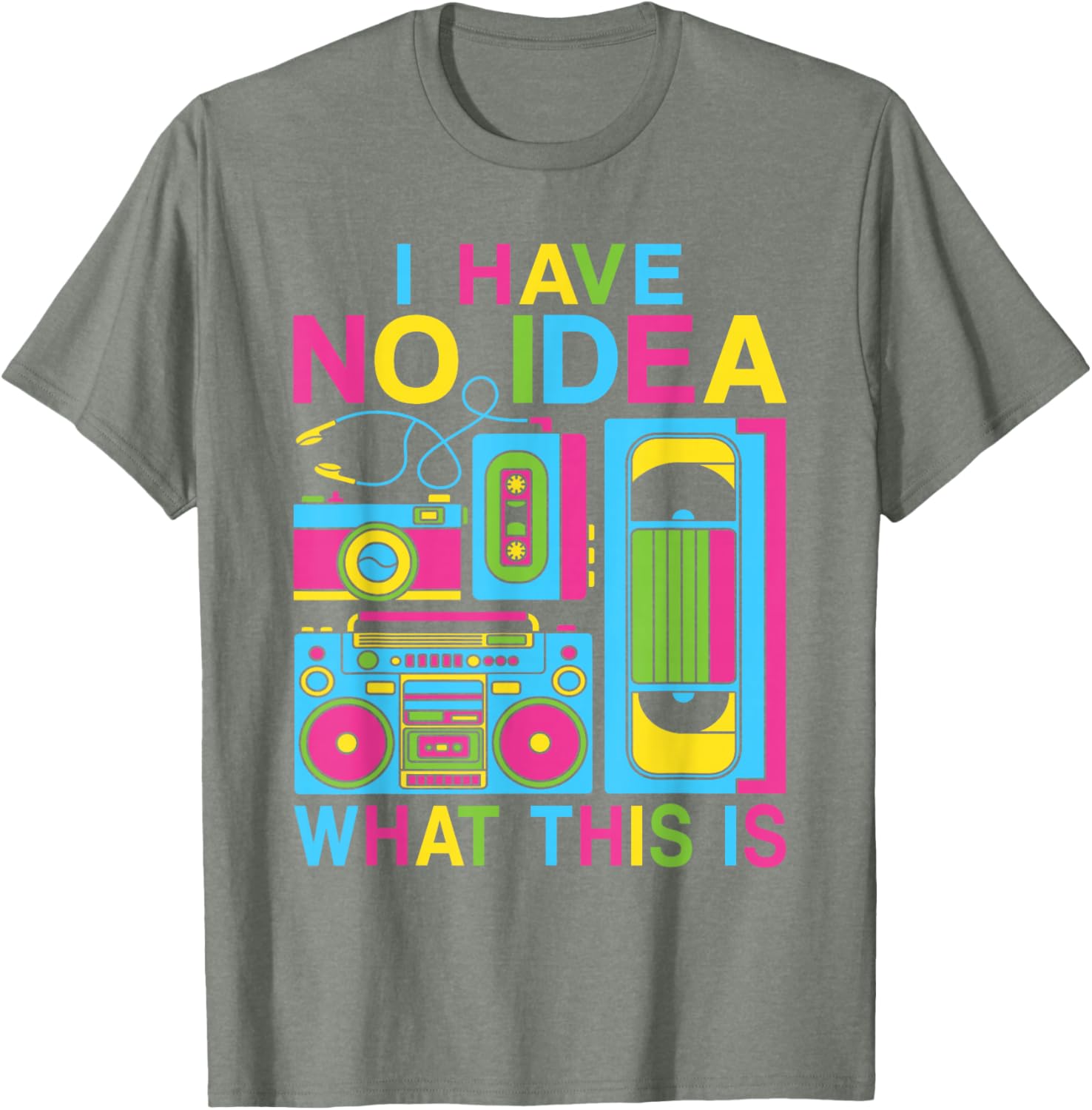 Retro 80s 90s Kids T-Shirt for Boys and Girls - Fun 'I Have No Idea' Design - 17