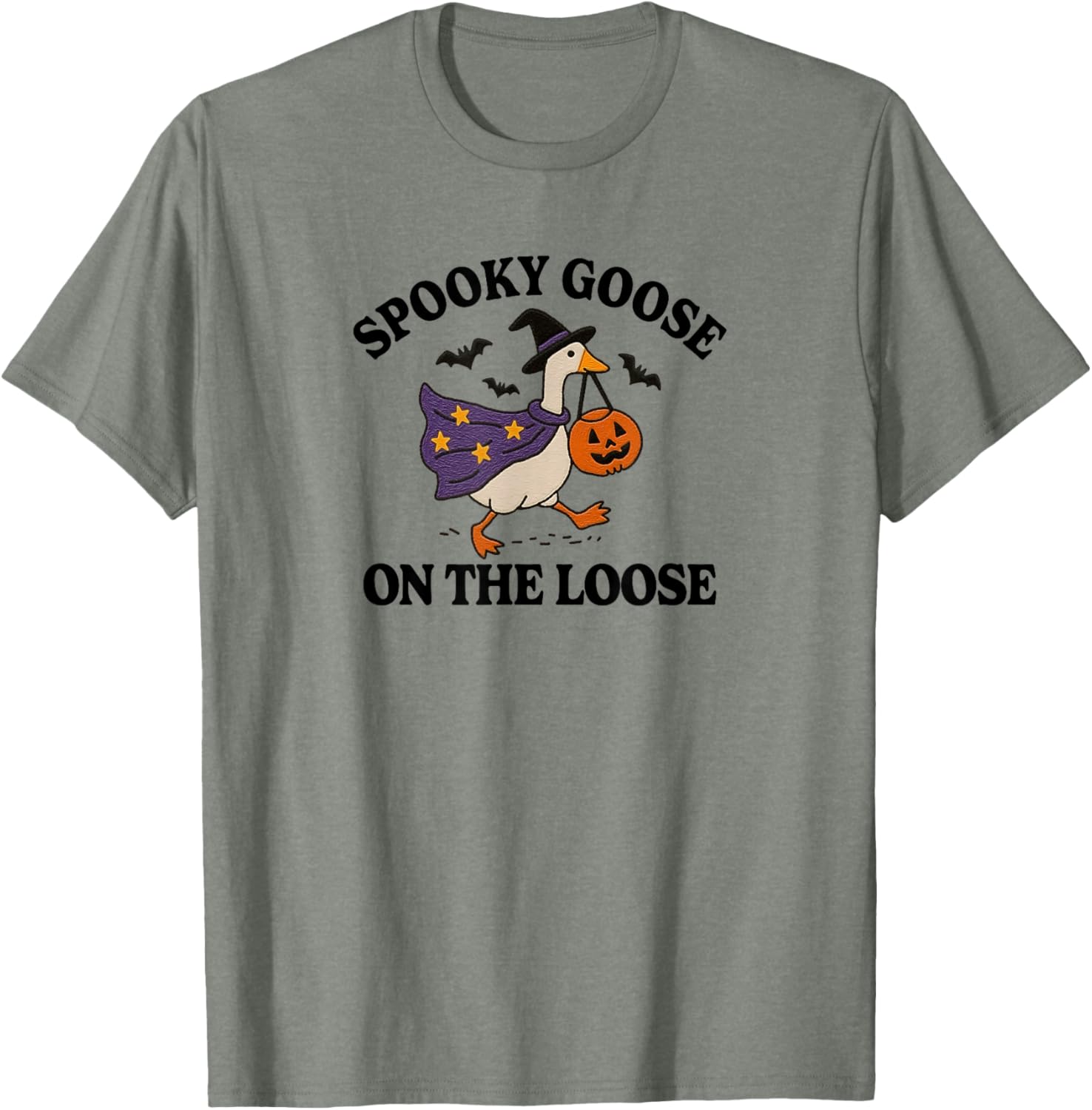 Spooky Goose on the Loose Funny Halloween T-Shirt for Animal Lovers - 16