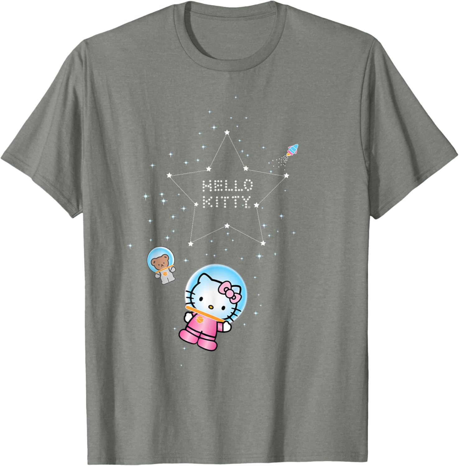 Adorable Hello Kitty Star Space T-Shirt for Kids and Adults - Cute Apparel - 1
