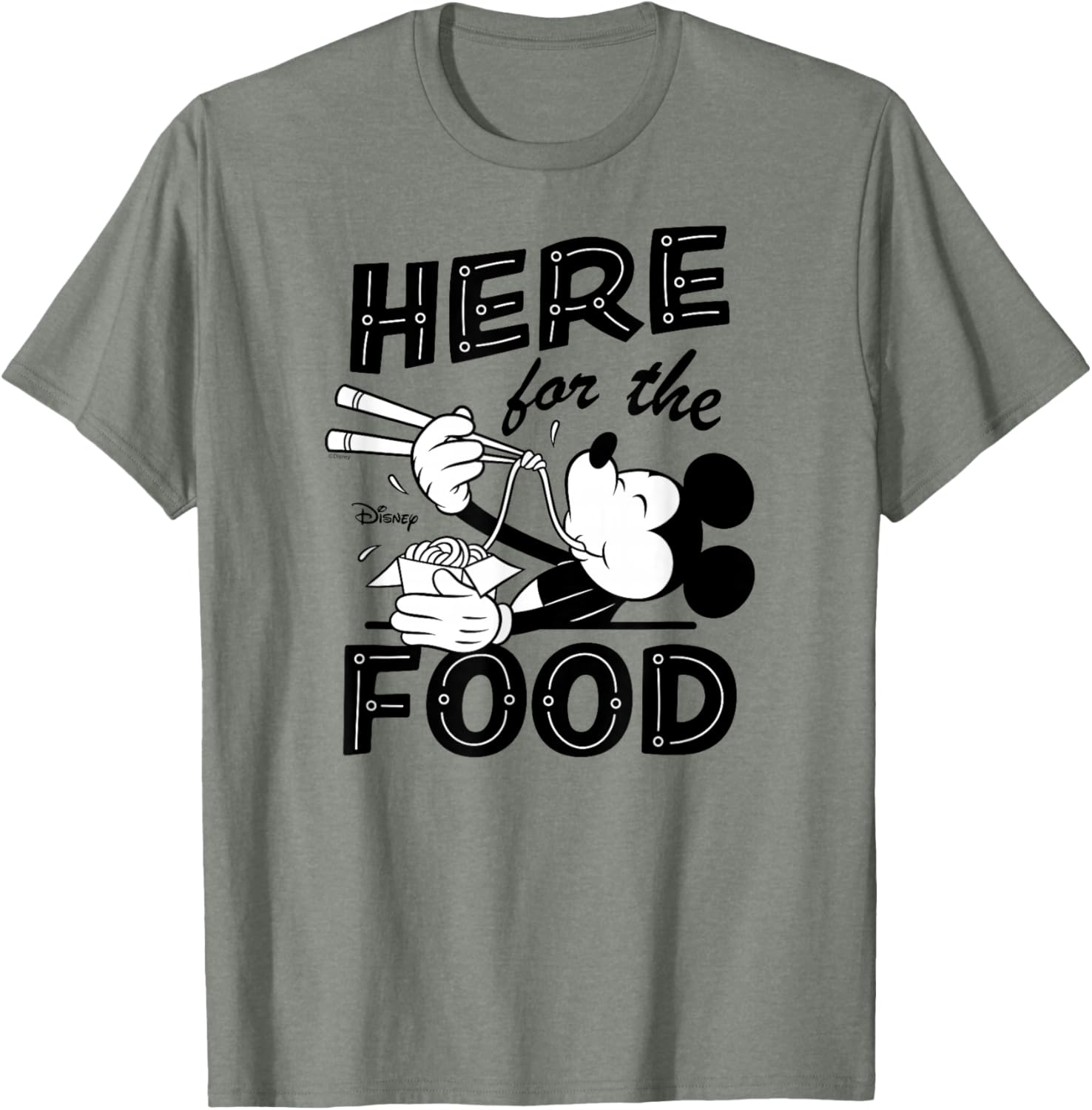 Disney Mickey Here for the Food T-Shirt Fun and Comfortable Apparel - 12