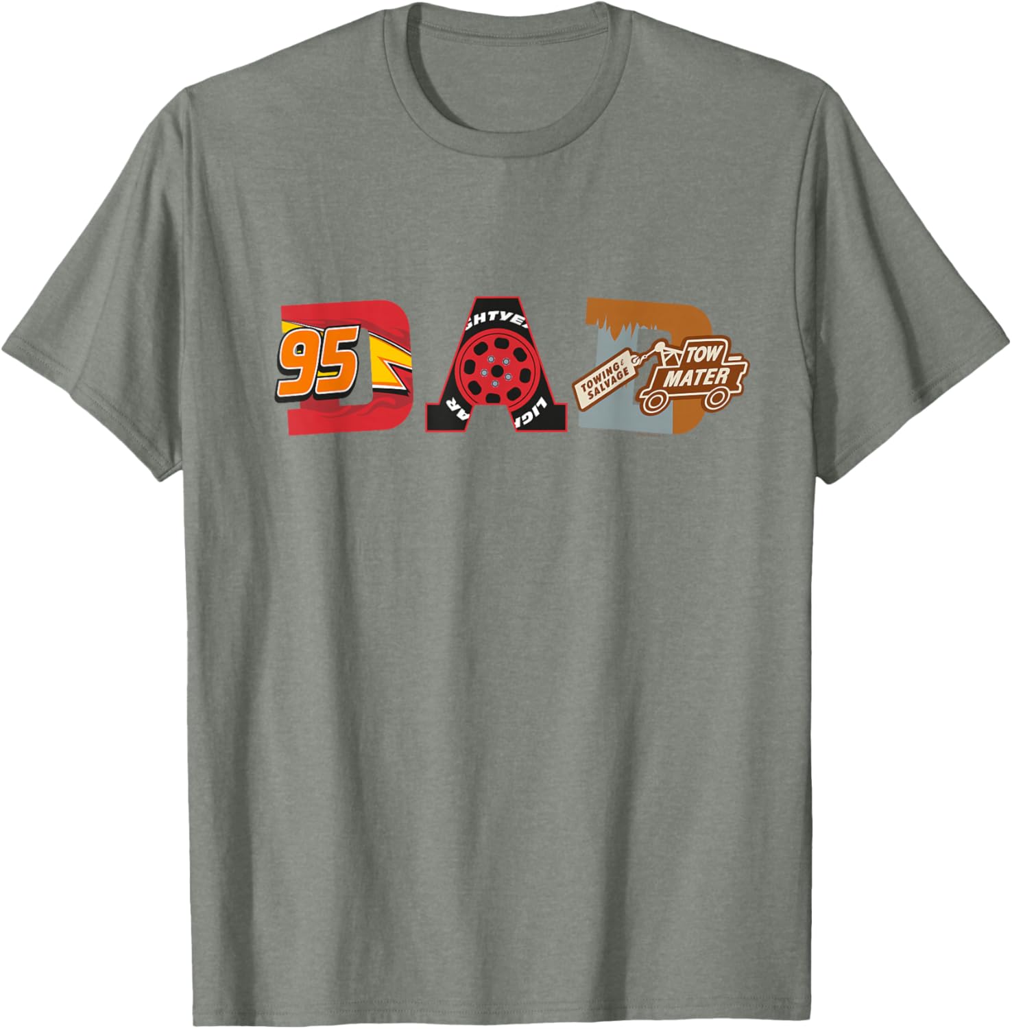 Disney and Pixar Cars Dad Father's Day Birthday T-Shirt for Kids and Dads - 18