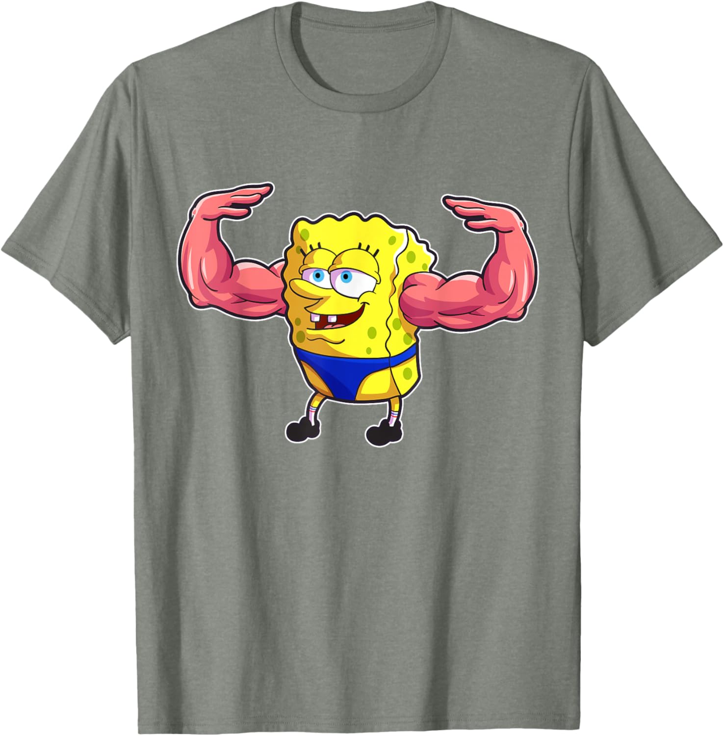 Mademark SpongeBob SquarePants MuscleBob BuffPants T-Shirt for Fans - 12