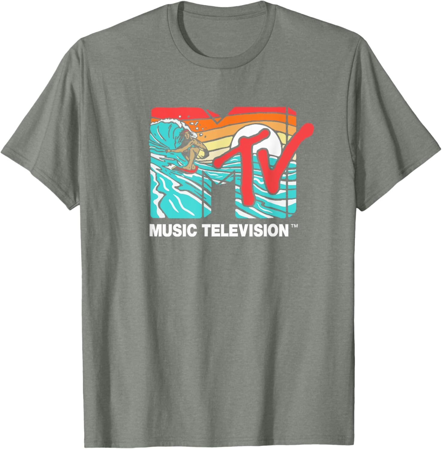 Mademark x MTV Catch a Wave Surfer Logo Retro Graphic T-Shirt - 4