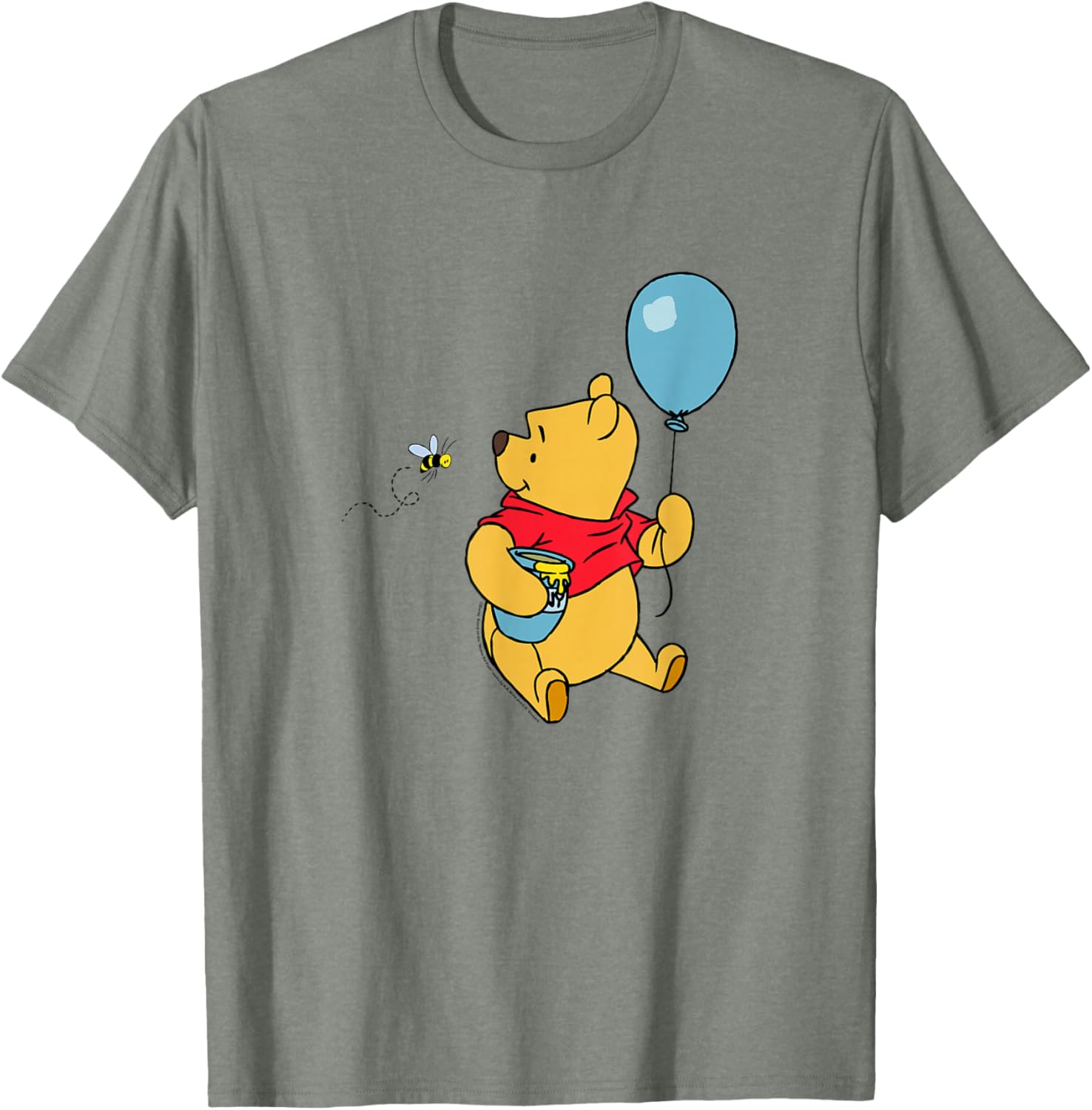 Adorable Disney Winnie the Pooh T-Shirt with Balloon and Honey Design - 8
