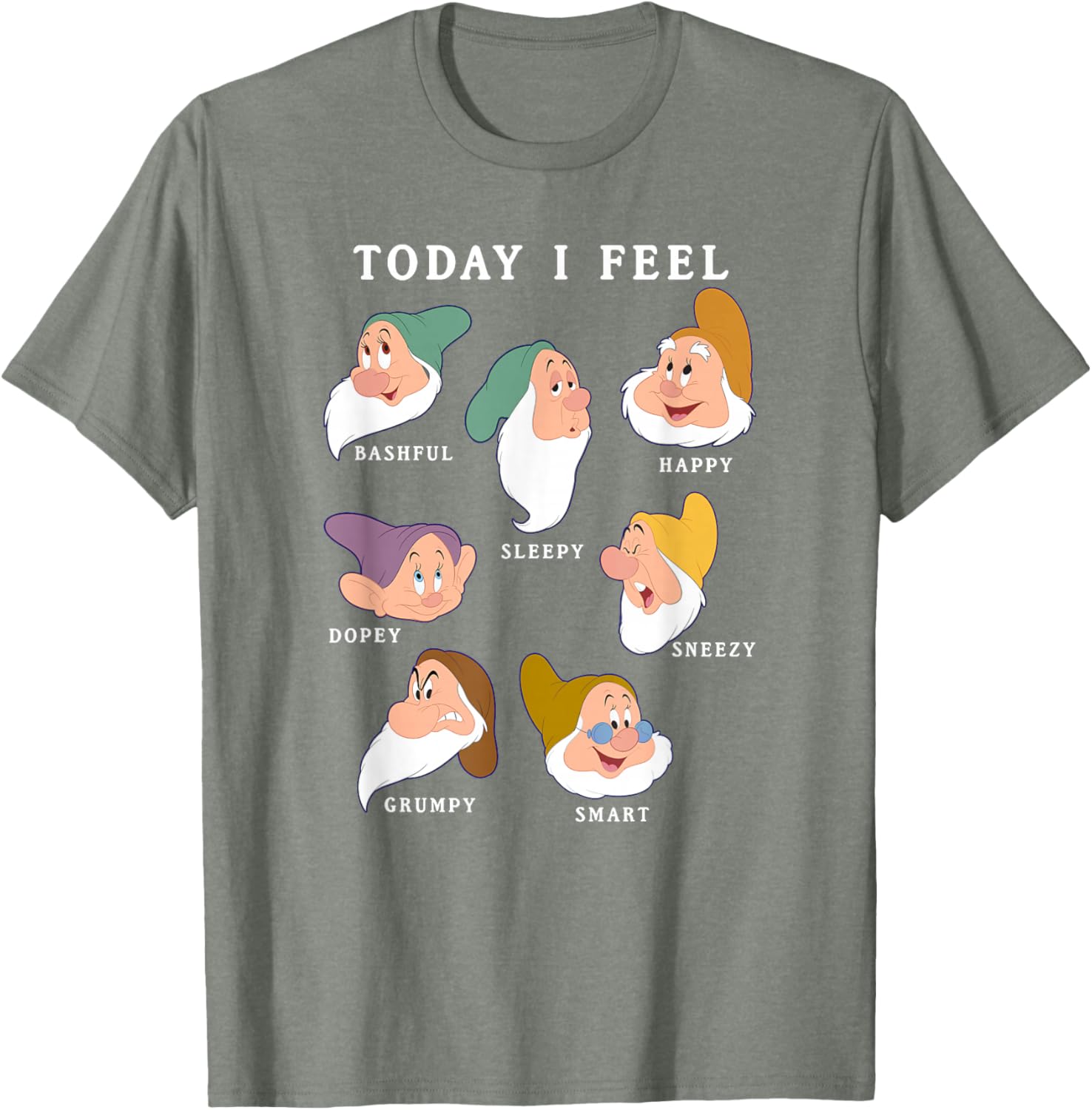 Disney Snow White T-Shirt with Seven Dwarfs Expressions for Fans - 2