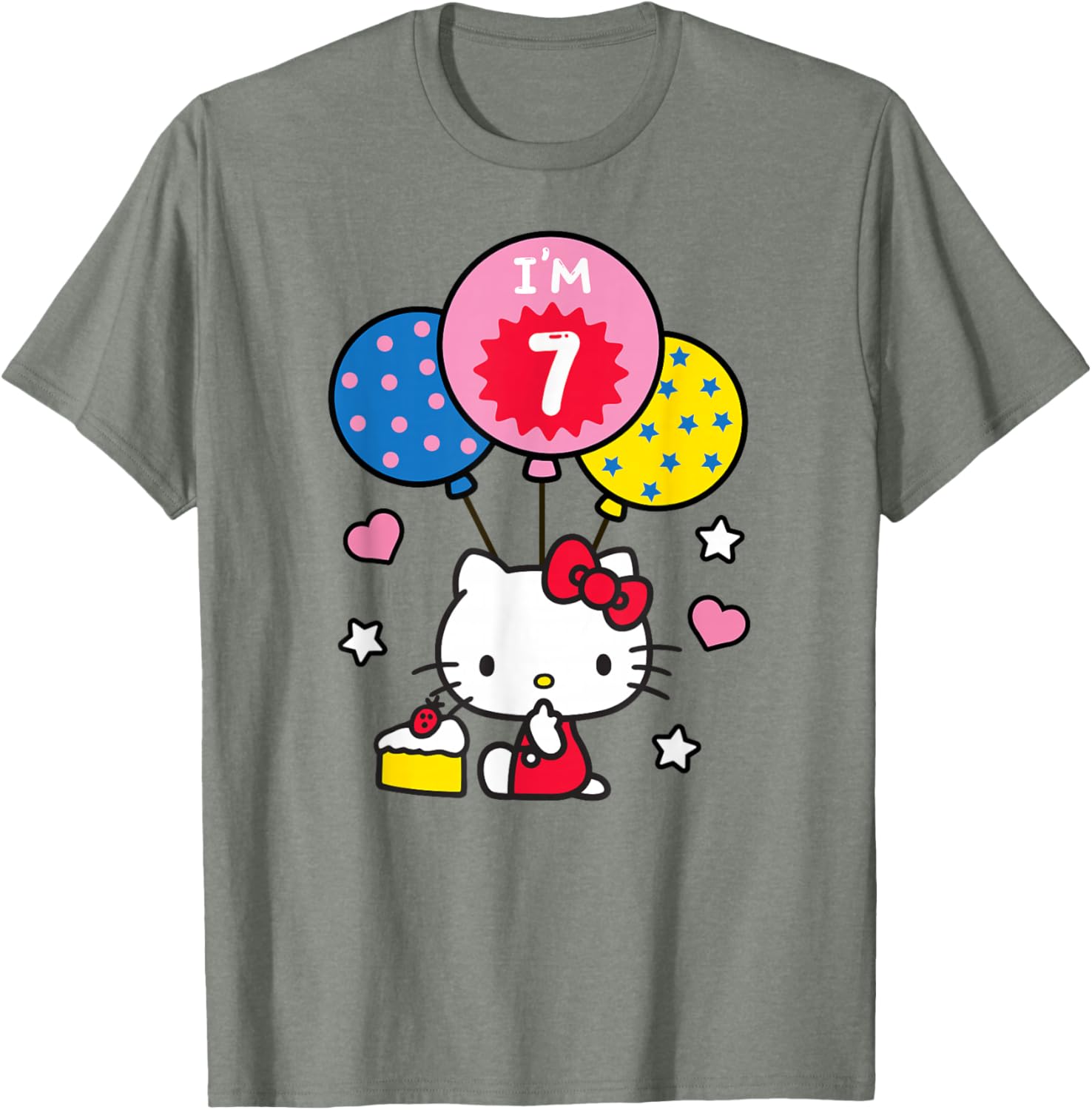 Hello Kitty I'm 7 Birthday T-Shirt Cute Kids' Apparel for Celebrations - 5