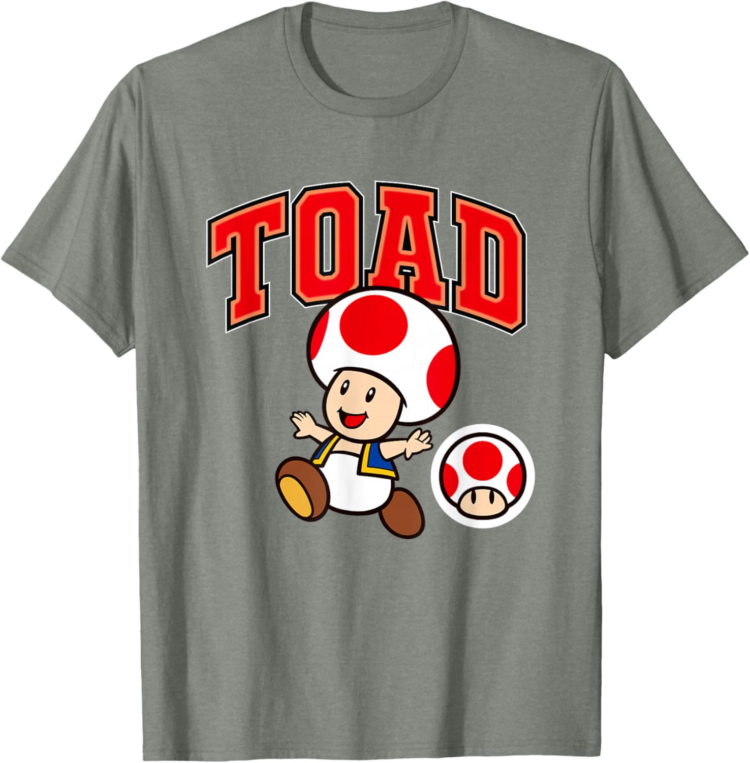 Super Mario Toad Collegiate Style T-Shirt for Fun Gaming Fashion - 26