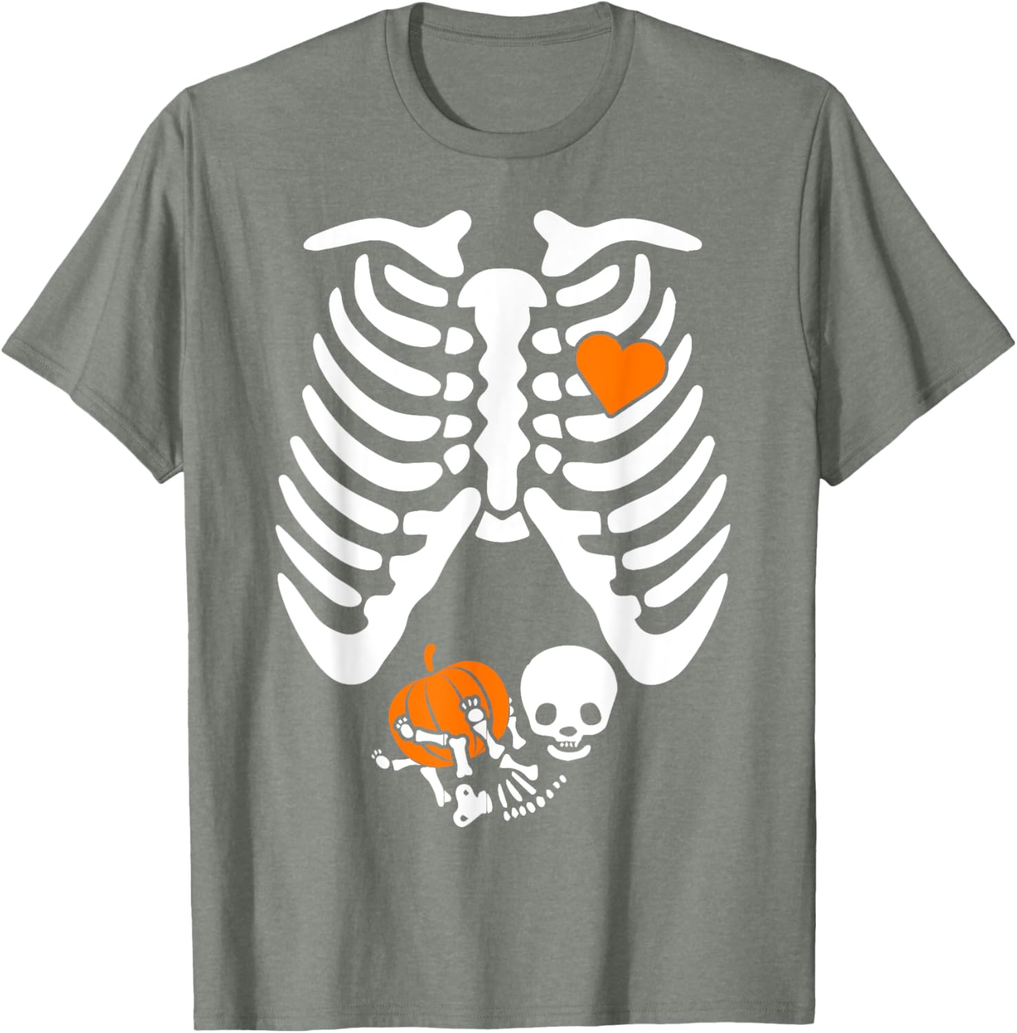 Cute Skeleton Pregnancy Announcement T-Shirt for Halloween Moms - 18