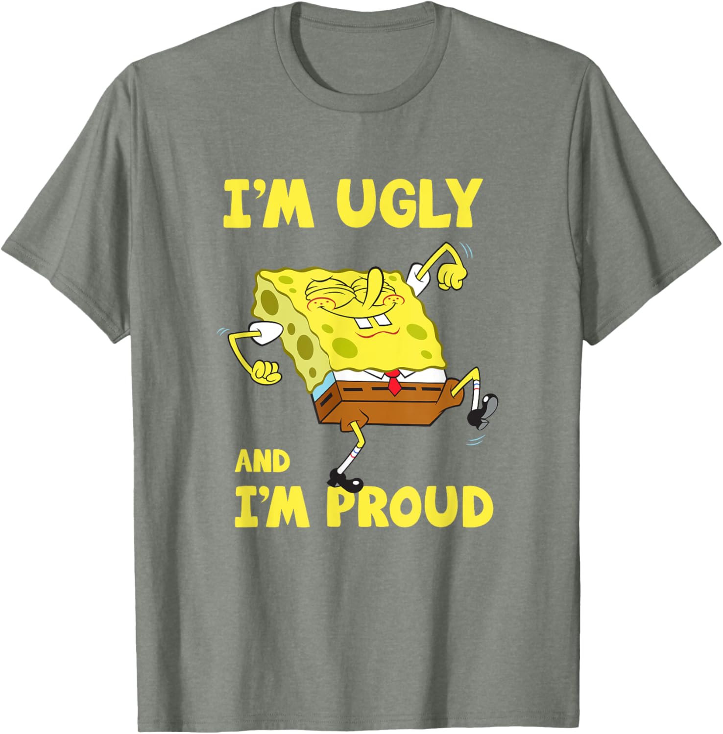 Mademark SpongeBob SquarePants I'm Ugly and Proud T-Shirt for Fun Lovers - 1