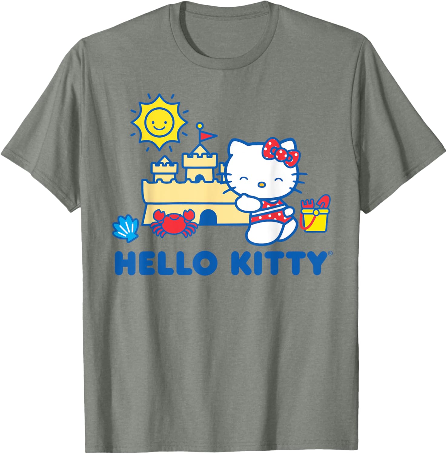 Hello Kitty Summer Sandcastle T-Shirt for Beach Fun and Playful Style - 9