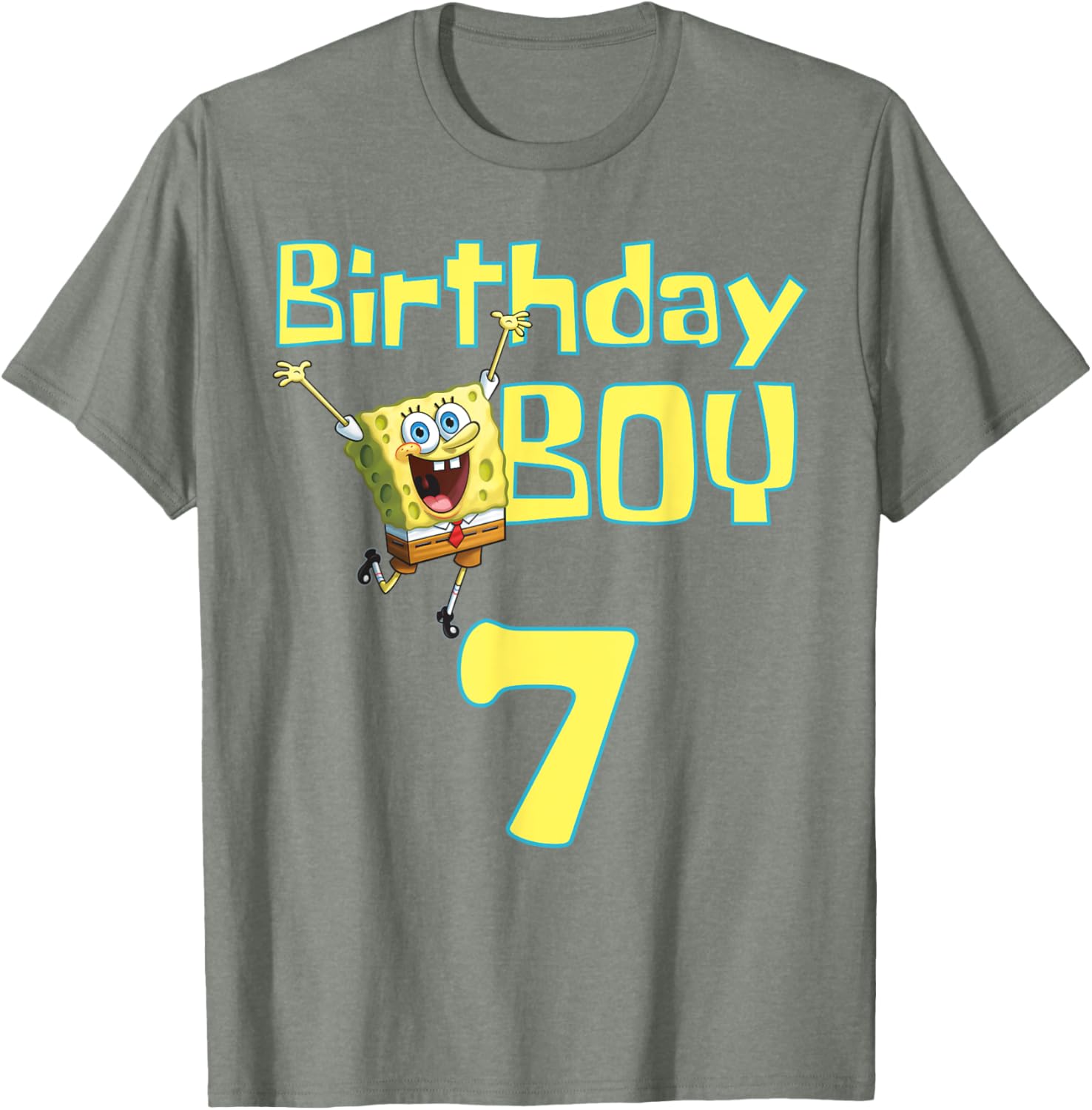 SpongeBob SquarePants Birthday Boy 7 T-Shirt for Fun Celebrations - 3