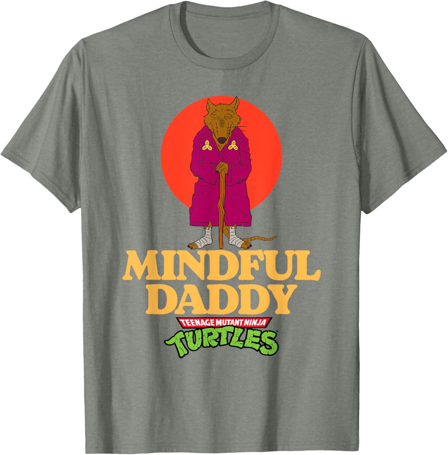 Mindful Daddy Splinter TMNT Father's Day T-Shirt for Super Dads - 6