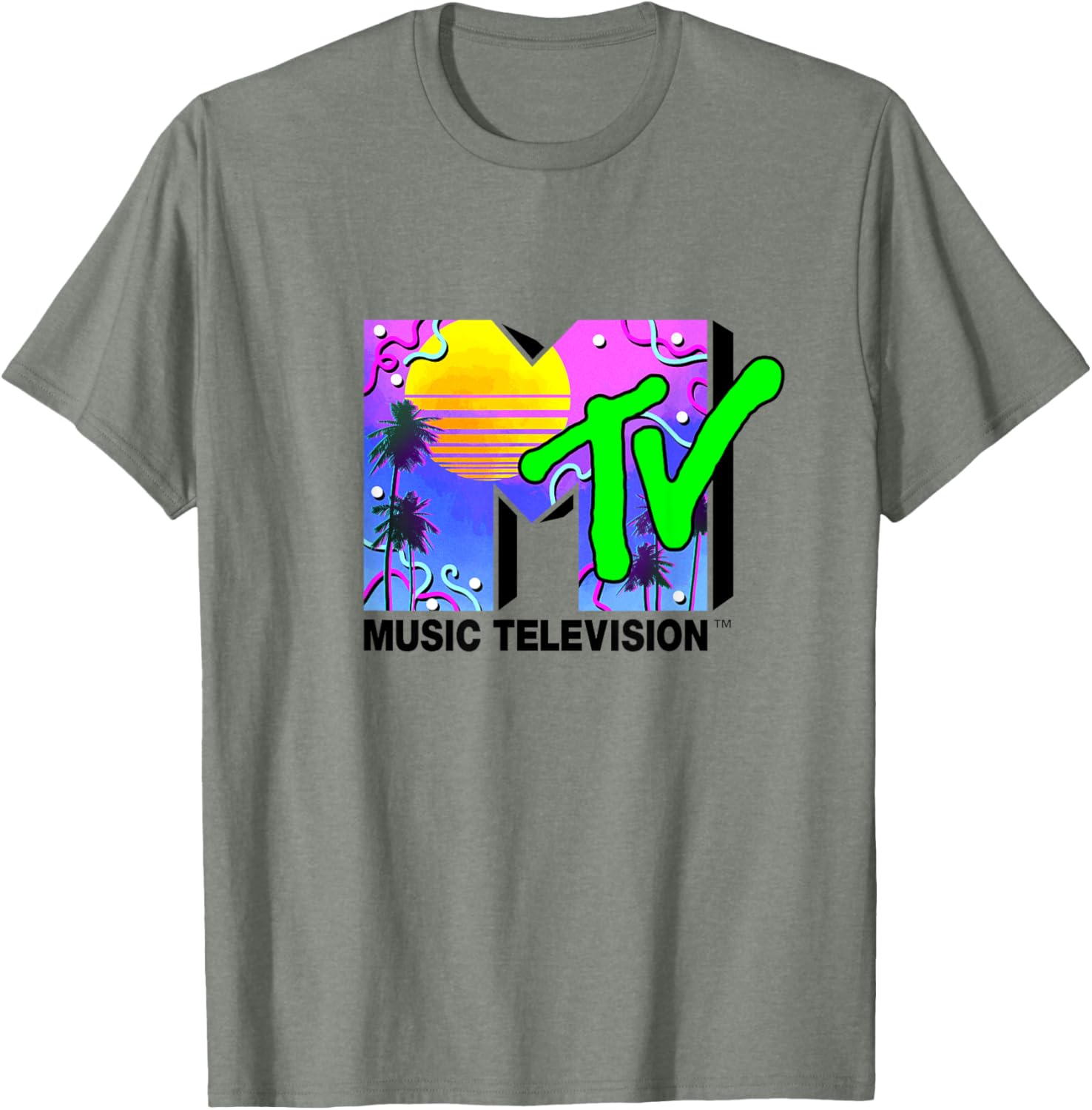 Mademark x MTV Miami Logo Art Deco Colors Sun T-Shirt for Trendy Style - 3