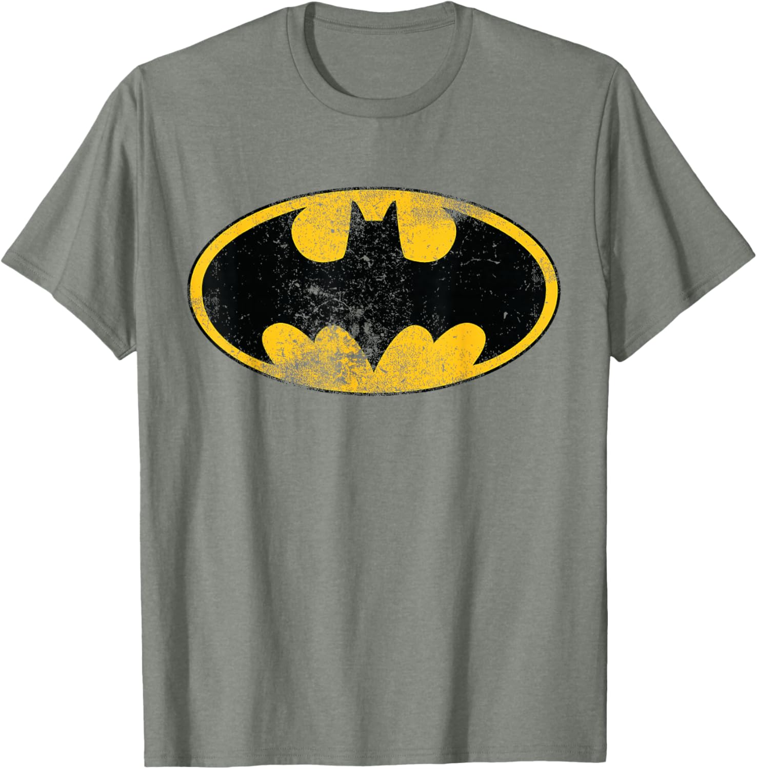 Classic Distressed DC Batman Logo T-Shirt for Superhero Fans - 20