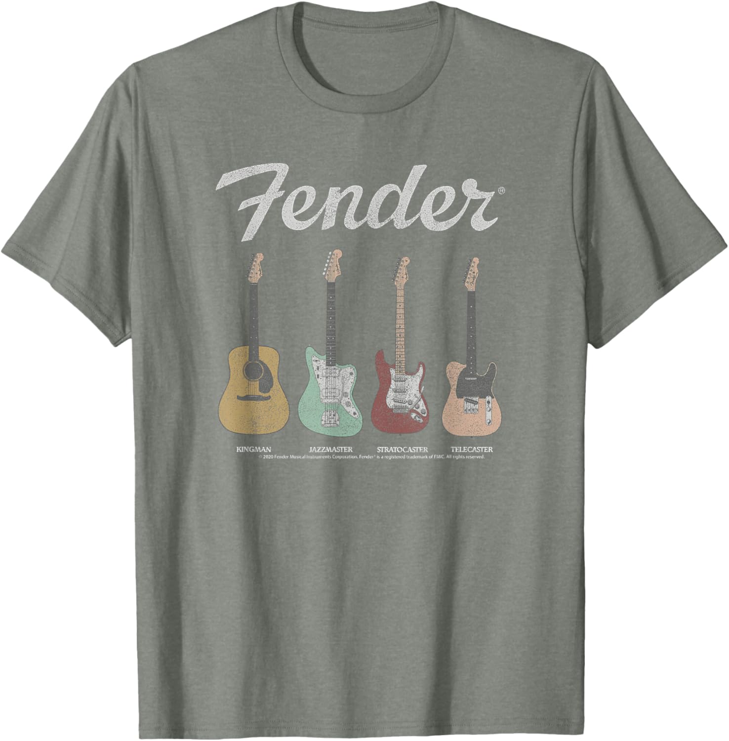 Fender Vintage Guitar Lineup T-Shirt for Music Lovers and Guitarists - 2