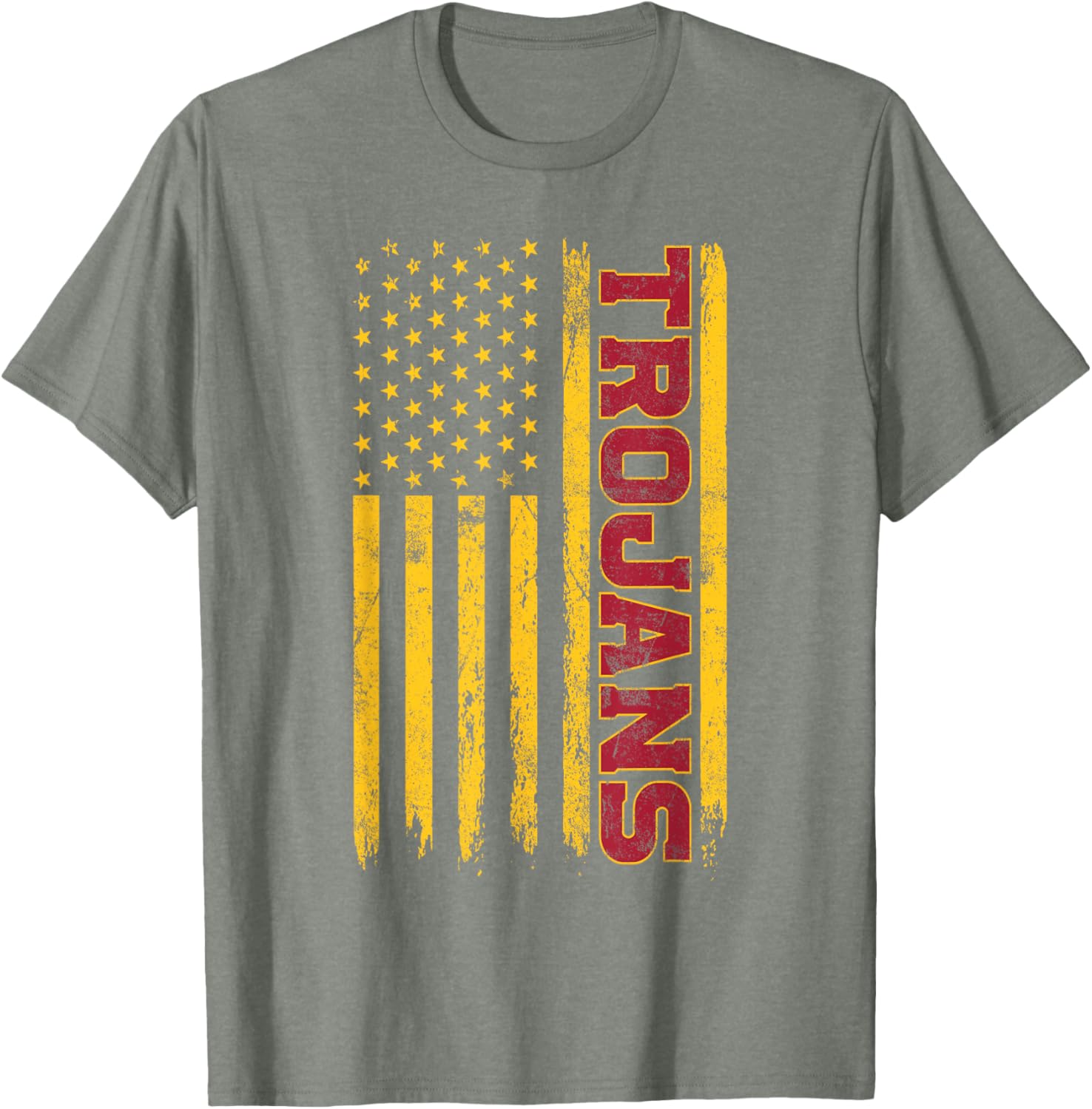 USC Trojans American Flag T-Shirt for Sports Fans and Outdoors Fun - 13
