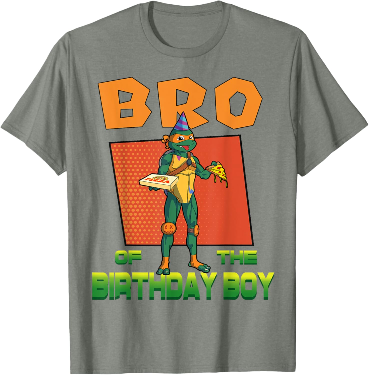 Mademark TMNT Mikey Birthday Boy Pizza Party T-Shirt for Kids - 11