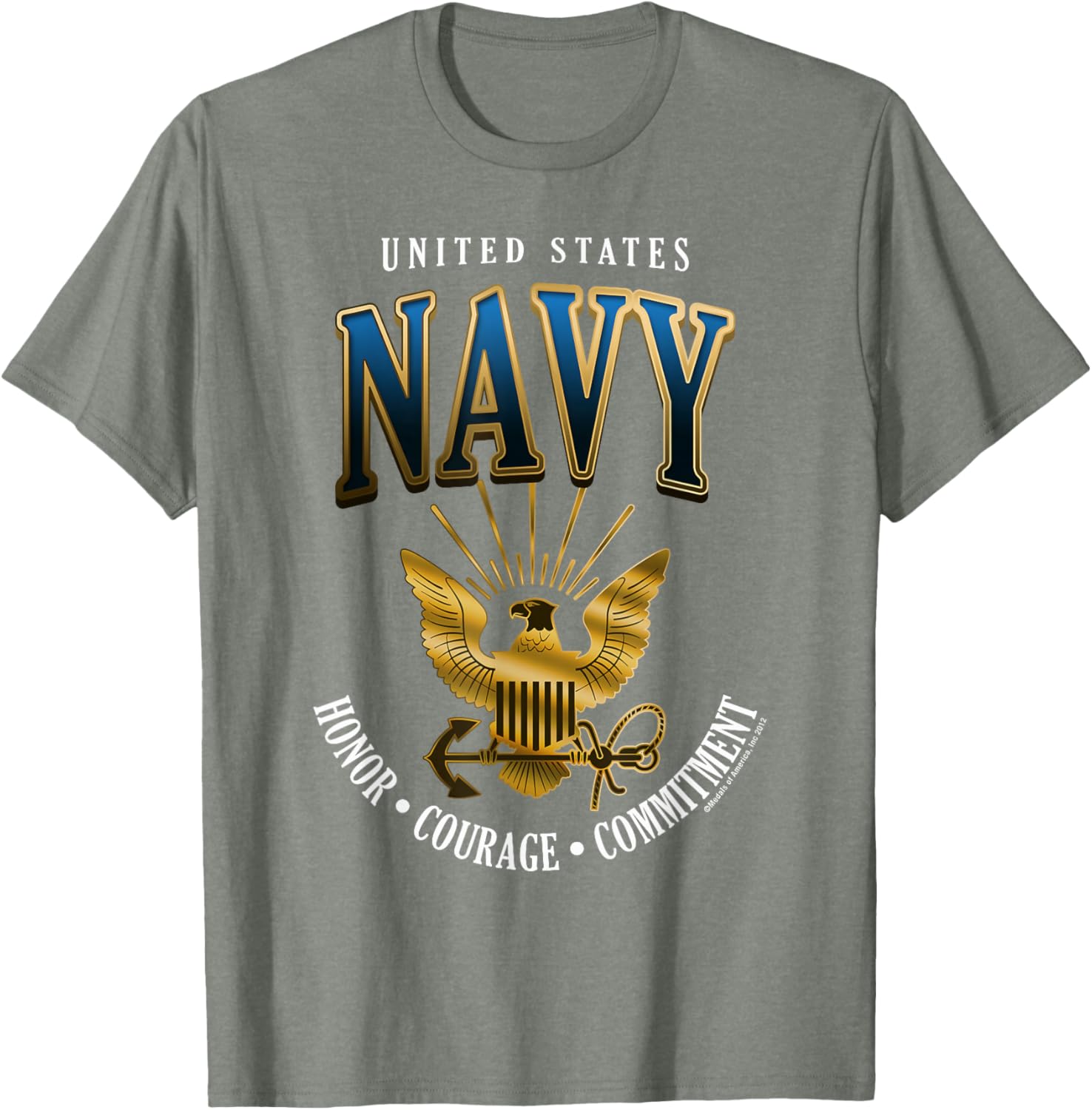 United States Navy Honor Courage Commitment T-Shirt for Proud Fans - 2