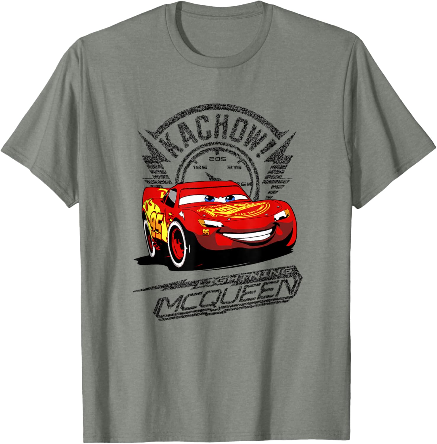 Disney Pixar Cars Lightning McQueen Kachow Retro T-Shirt for Fans - 2