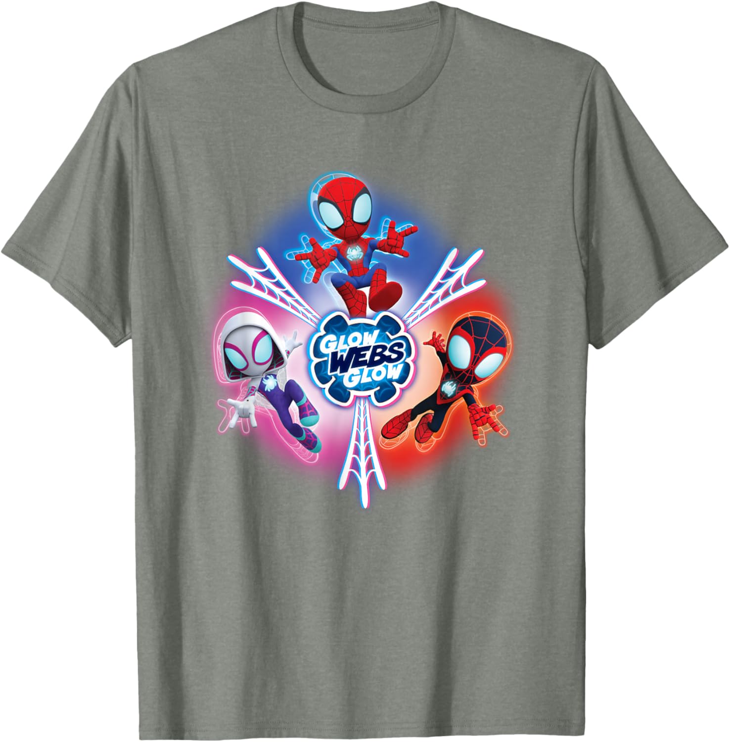 Marvel Spidey and Friends Glow Webs T-Shirt for Kids and Fans - 15