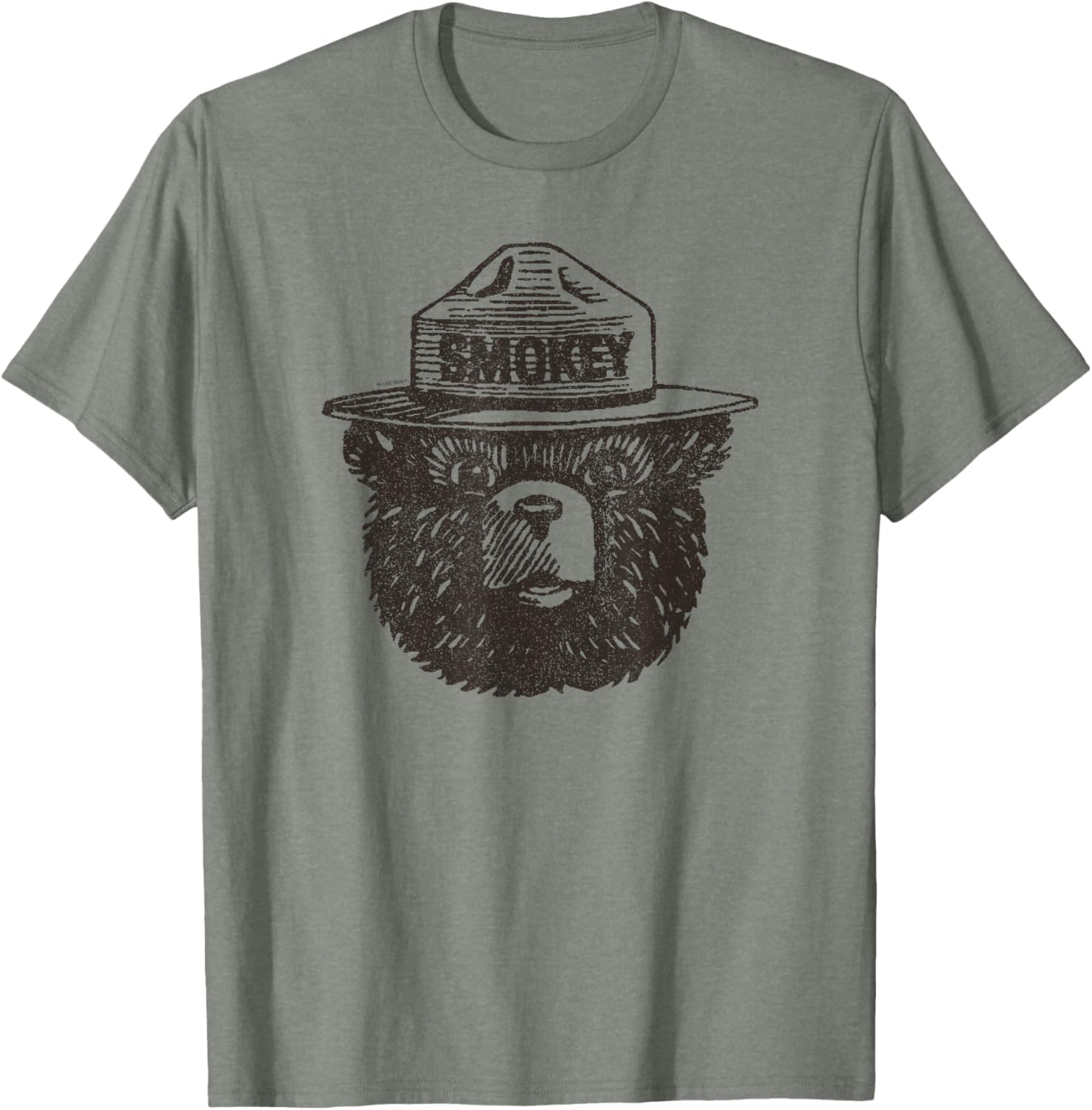 Smokey Bear Portrait T-Shirt for Nature Lovers and Wildlife Fans - 7