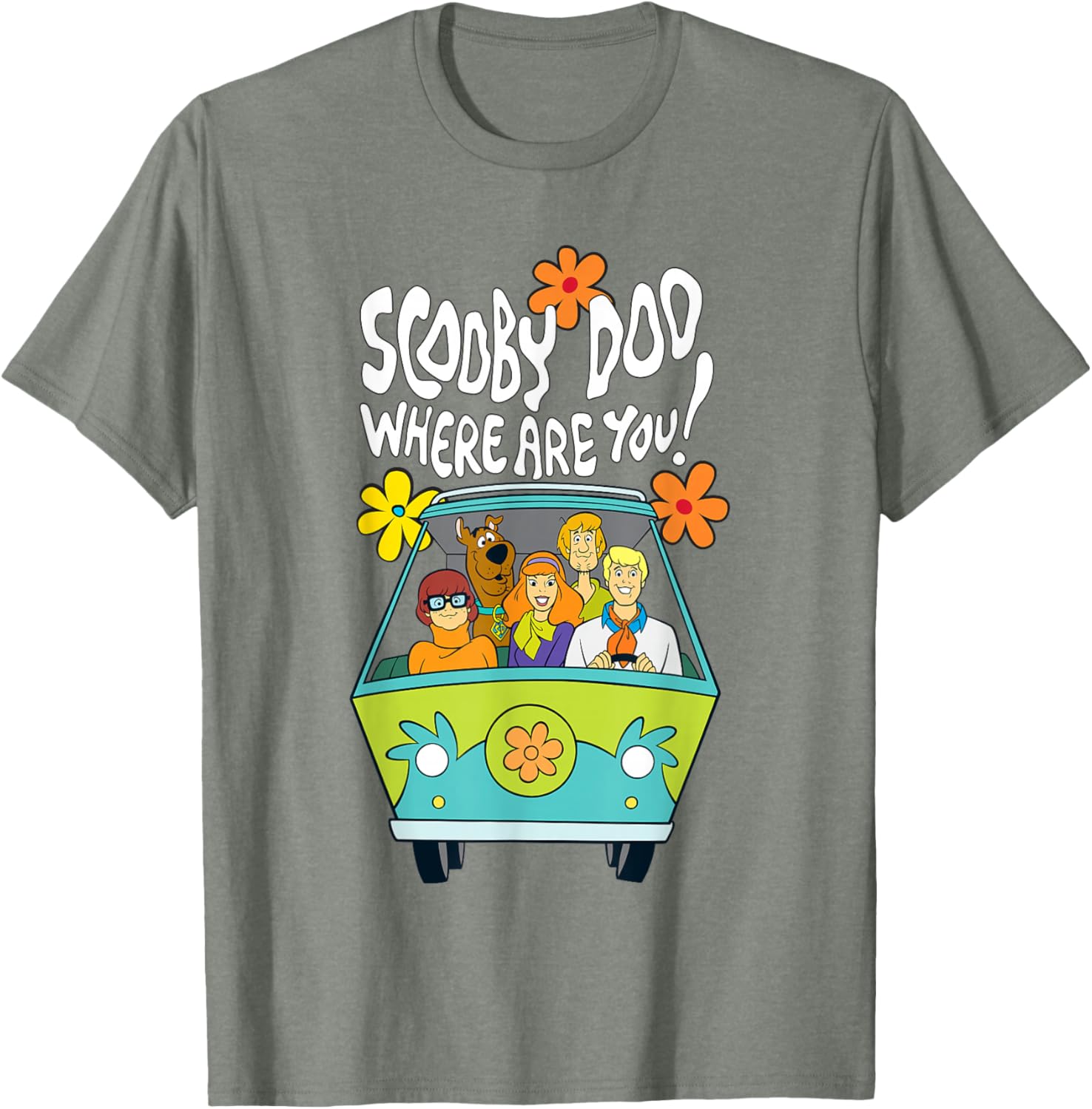 Scooby-Doo Vintage Mystery Machine Floral T-Shirt for Fun Style - 20