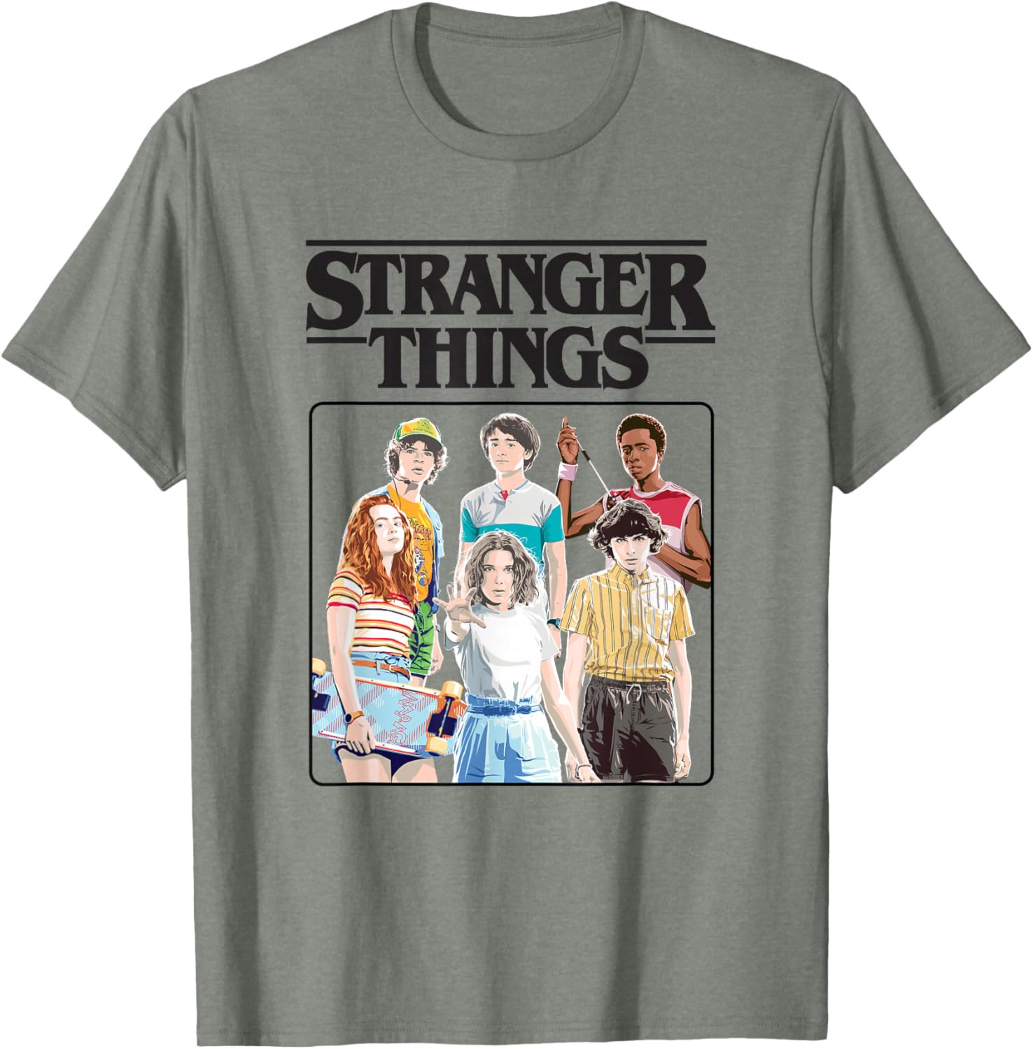 Stranger Things Vintage Eighties T-Shirt with Retro Group Logo Design - 2