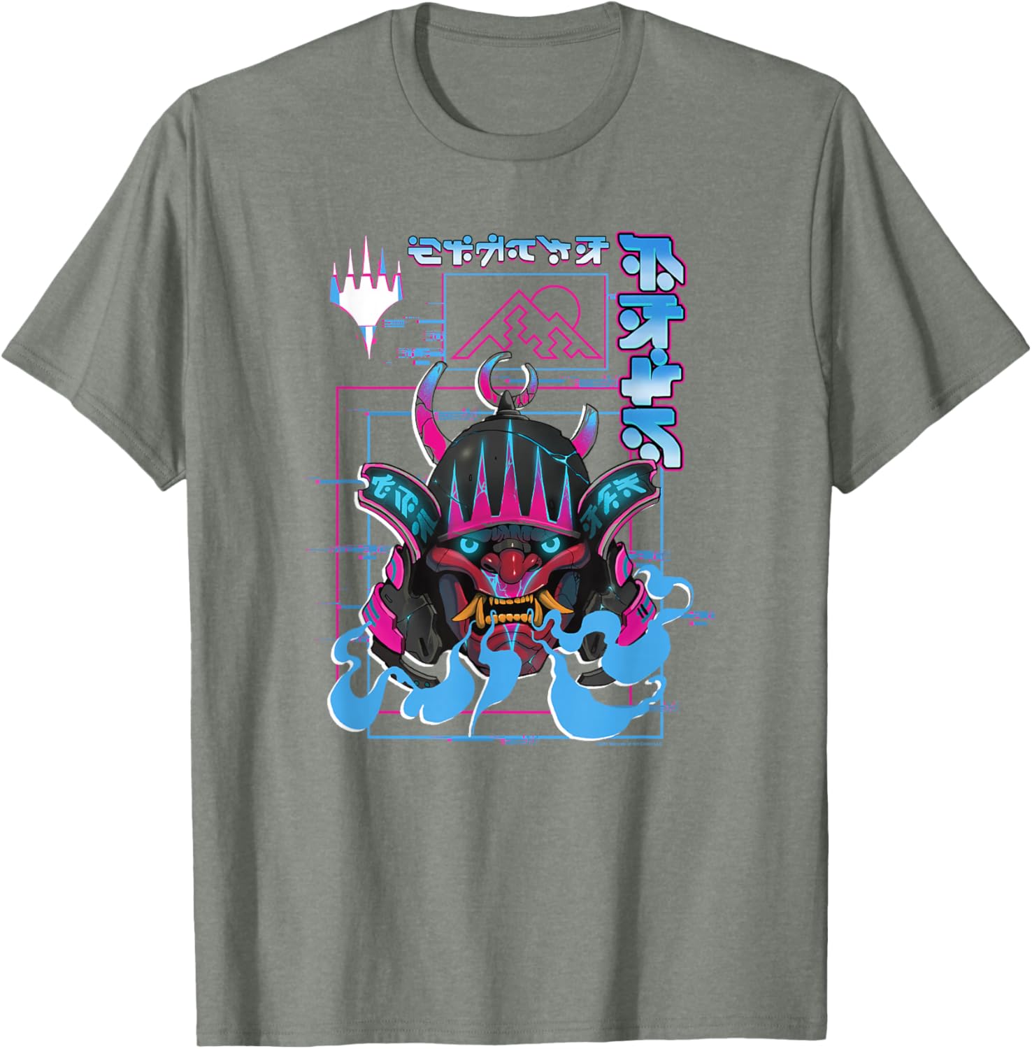 Magic The Gathering Kamigawa Neon Samurai Poster T-Shirt for Fans - 7