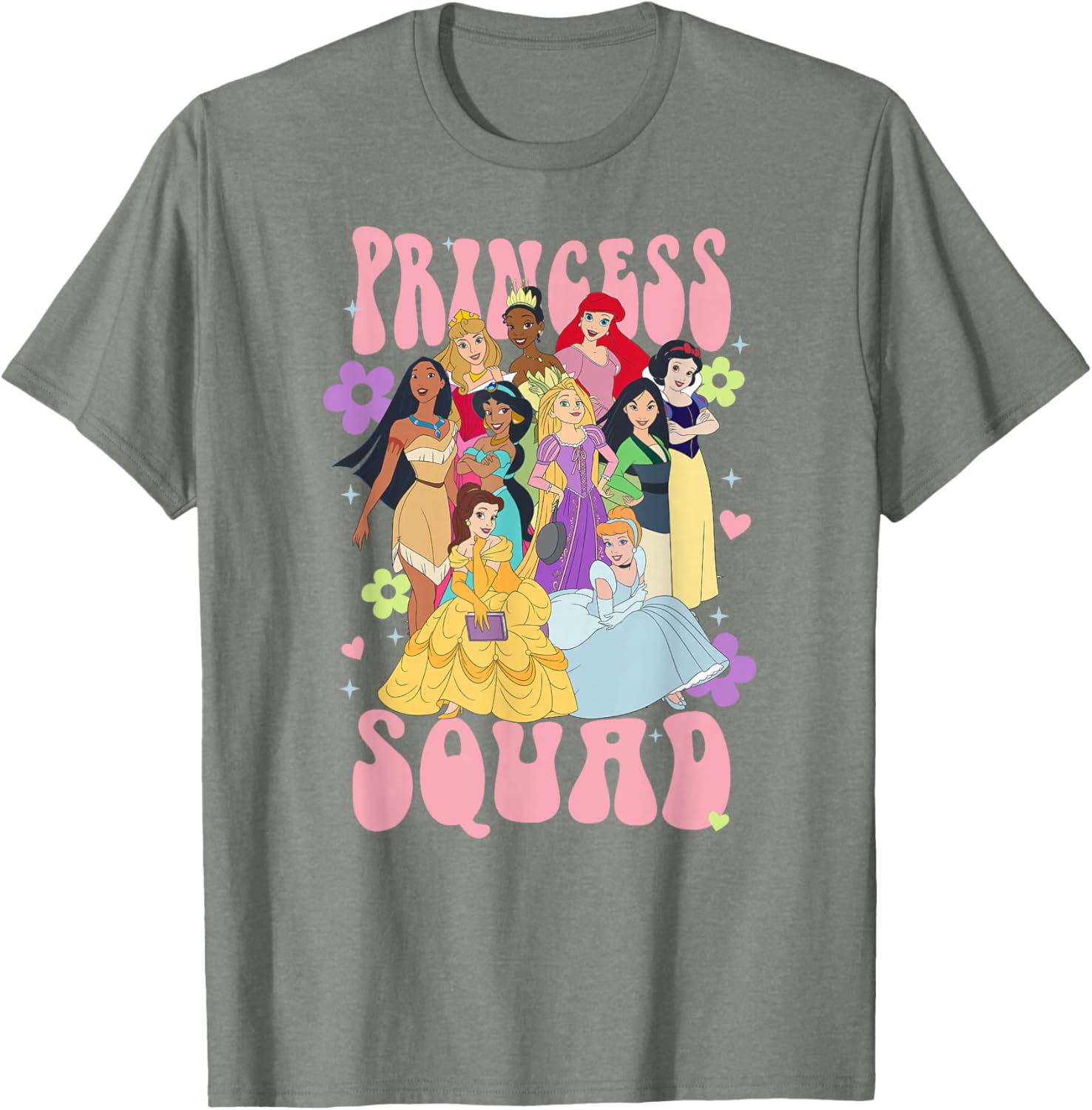 Disney Princess Epic Squad Girl Power Floral T-Shirt for Girls - 4
