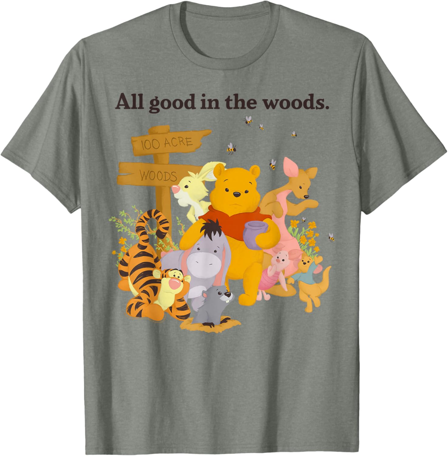 Disney Winnie The Pooh All Good In The Woods T-Shirt for Kids and Adults - 7