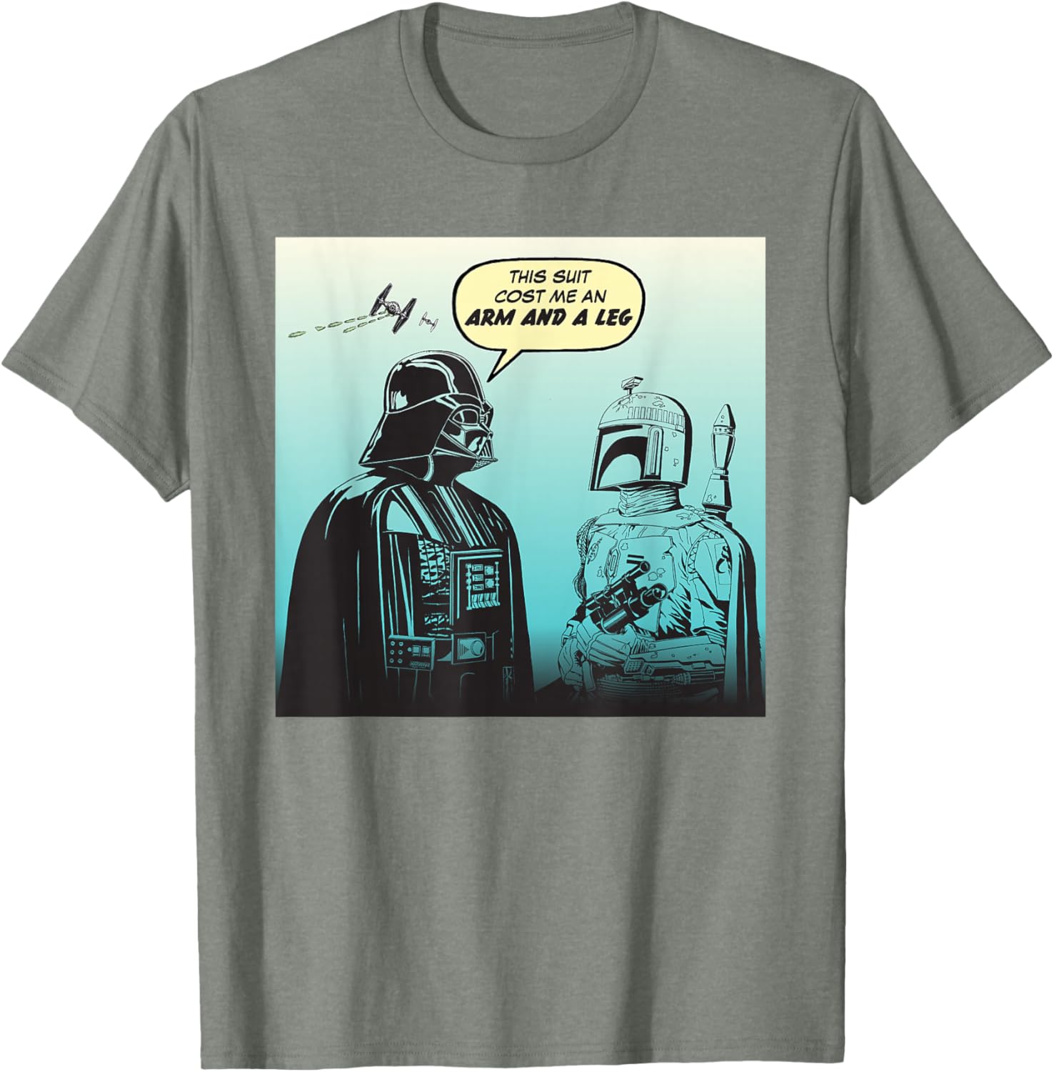 Star Wars Funny Darth Vader and Boba Fett Comic T-Shirt for Fans - 12