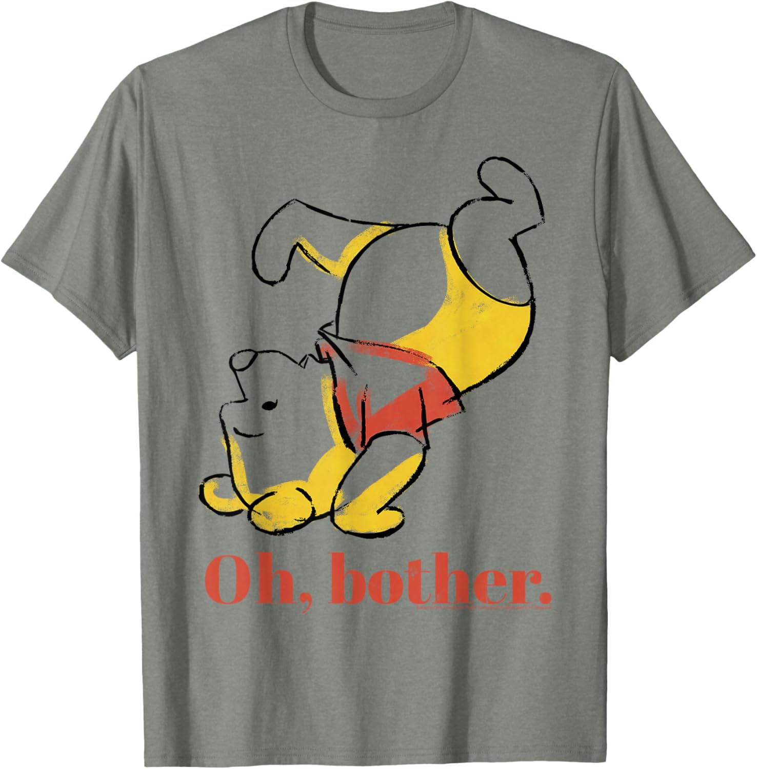Cute Disney Winnie The Pooh Oh Bother Sketch T-Shirt for Kids and Adults - 6