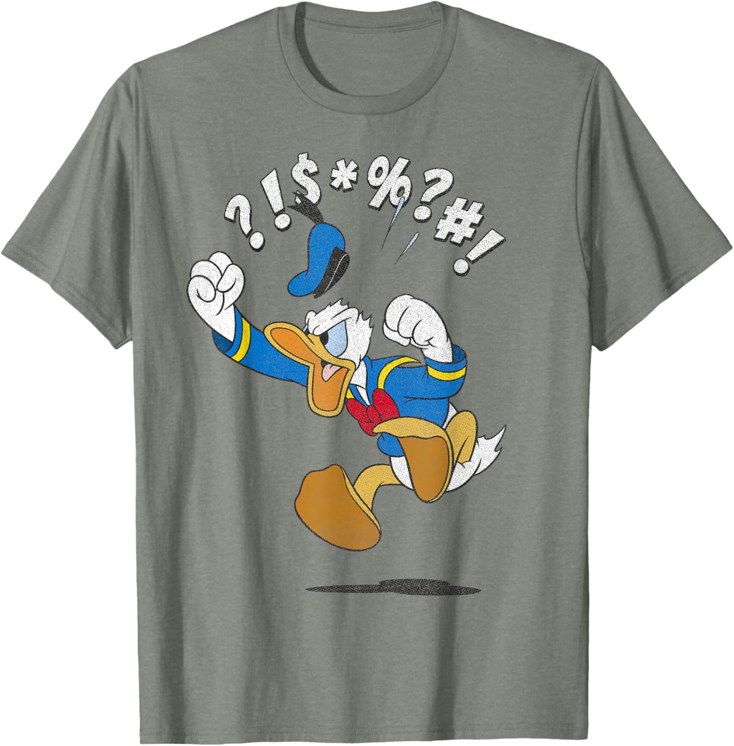 Vintage Donald Duck Angry Jump T-Shirt featuring Disney Mickey and Friends - 2