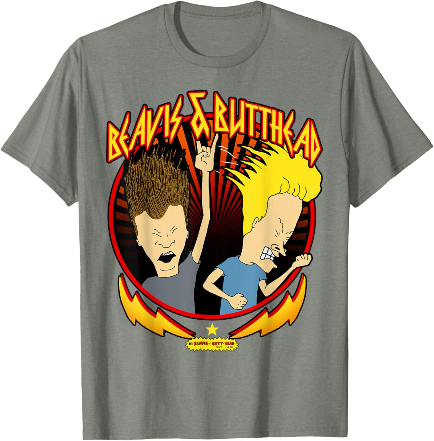 Beavis and Butt-Head Metal Colors Rock Out Graphic T-Shirt for Fans - 8