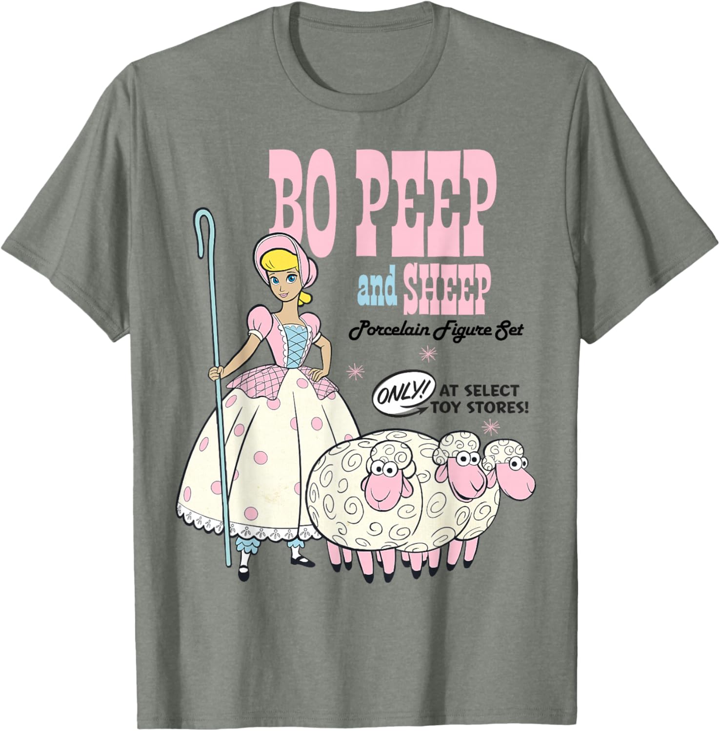 Disney Pixar Toy Story 4 Bo Peep T-Shirt Cute Sheep Graphic Tee - 4