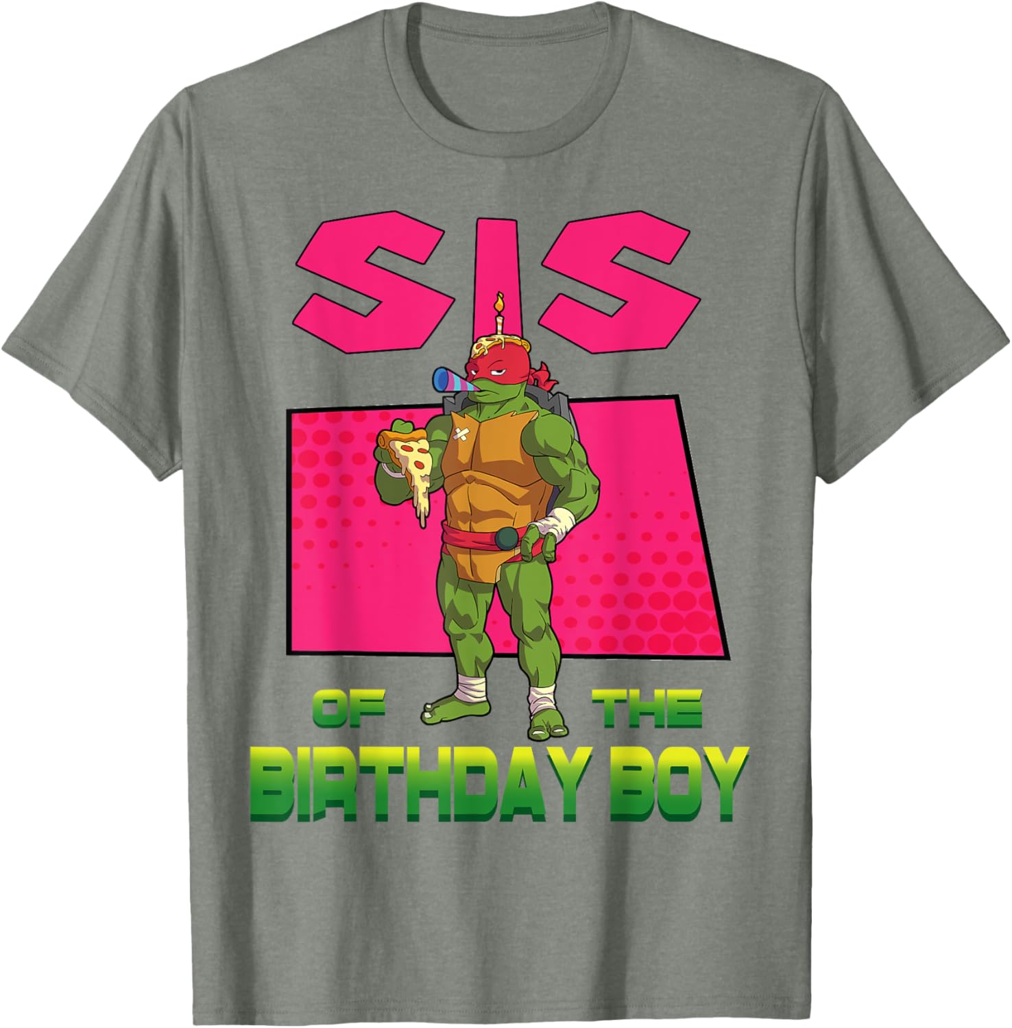 Mademark TMNT Raph Sister Pizza Party T-Shirt for Birthday Fun - 10