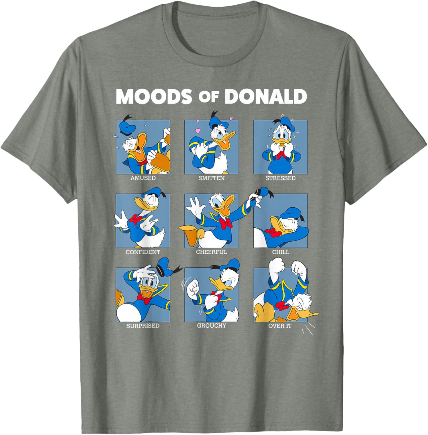 Mickey Mouse Donald Duck Mood Short Sleeve T-Shirt for Kids and Adults - 2
