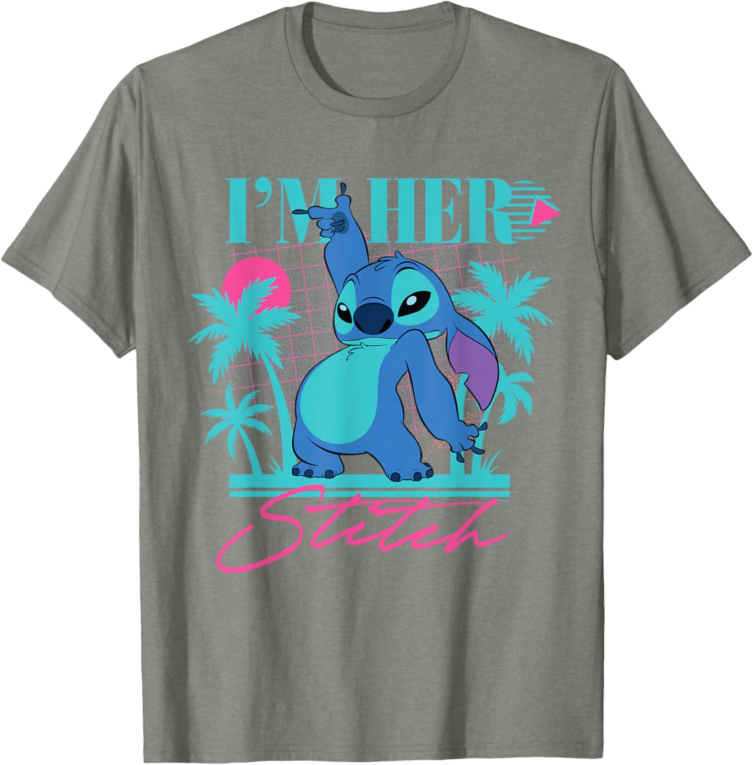 Disney Stitch Retro 90s Couples Matching I'm Her Stitch T-Shirt for Fun Love - 8