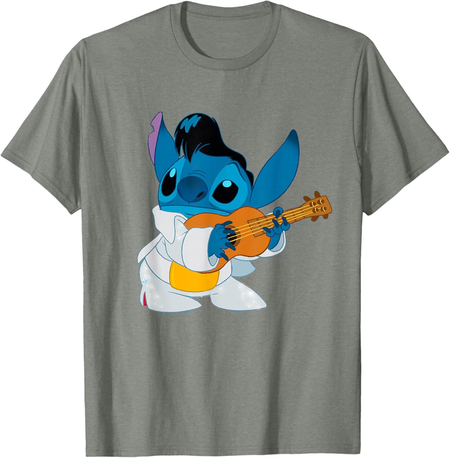 Lilo & Stitch Elvis Stitch Ready to Play Logo T-Shirt for Fans - 1