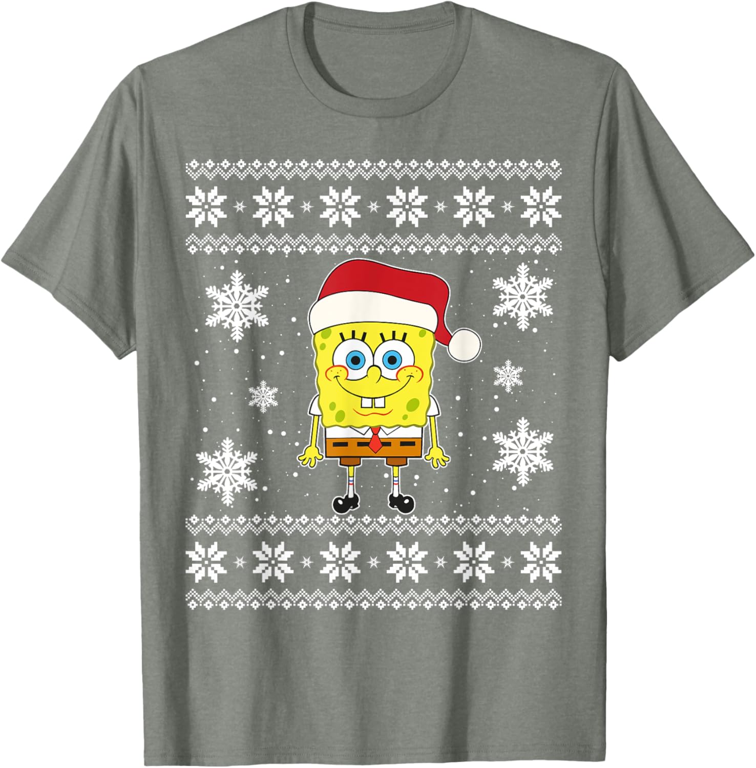 Mademark SpongeBob SquarePants Holiday Christmas Graphic T-Shirt for Fun - 22