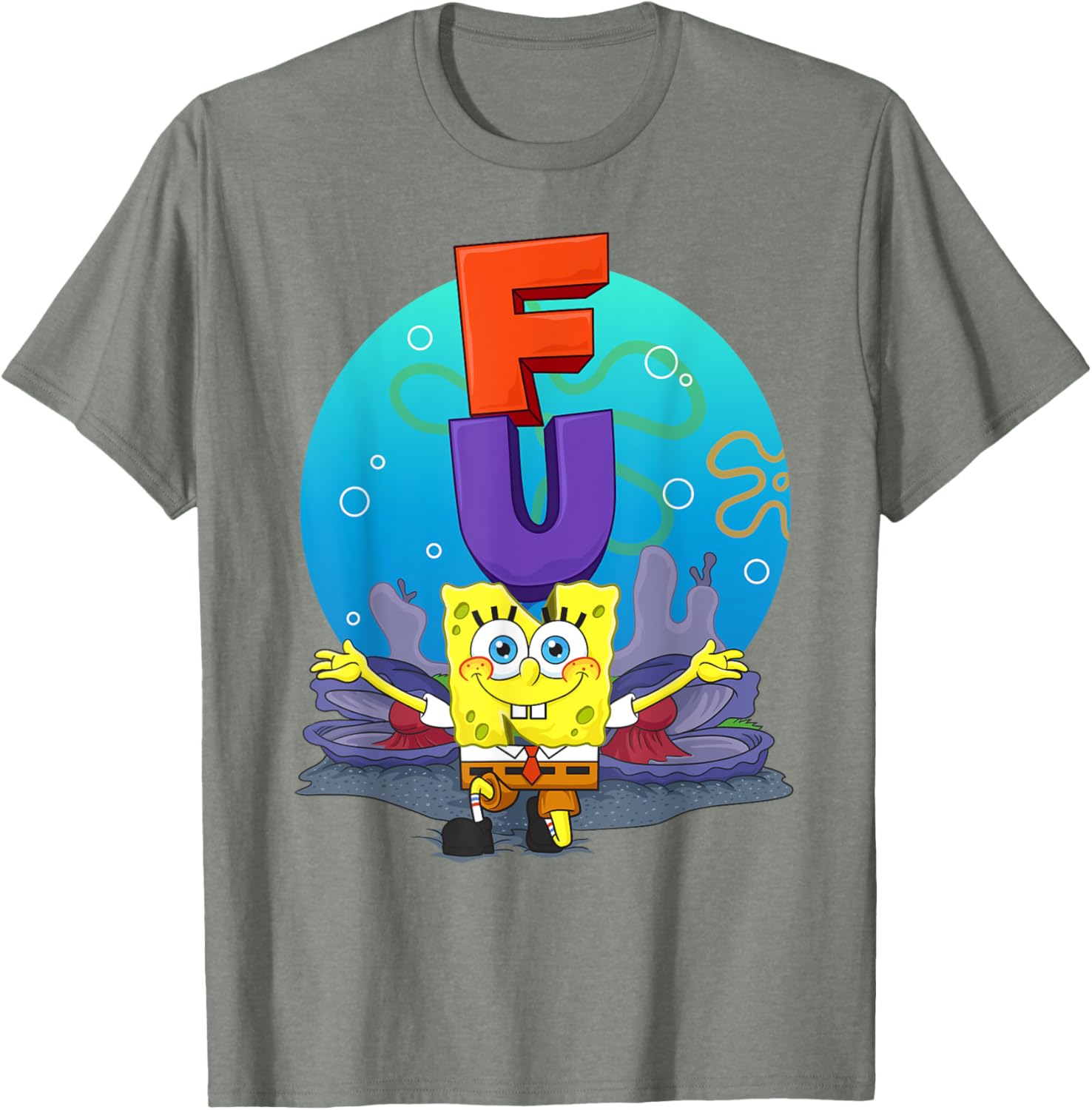 Mademark SpongeBob The F.U.N Song T-Shirt Fun Apparel for Fans - 17