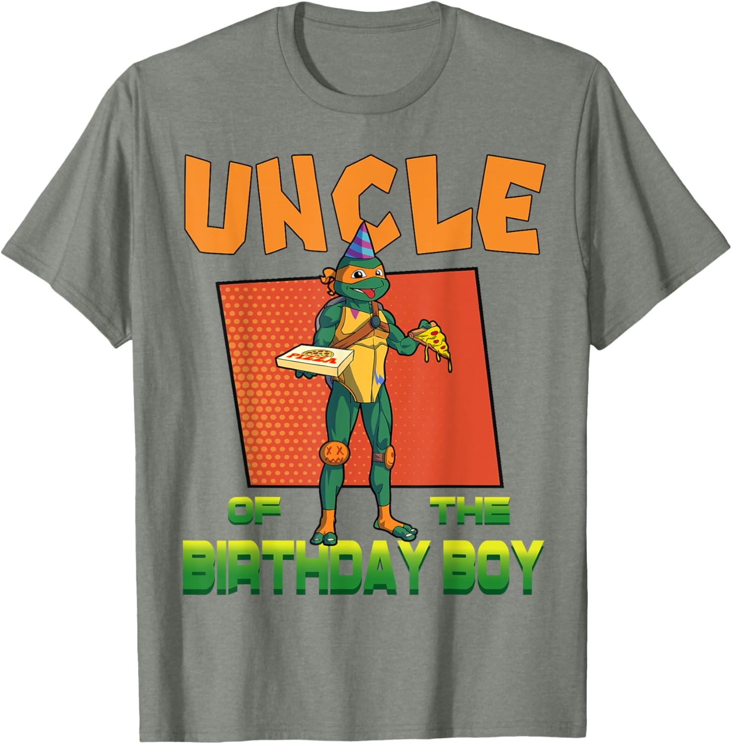 Mikey Uncle of the Birthday Boy Pizza Party T-Shirt - TMNT Fun Apparel - 18