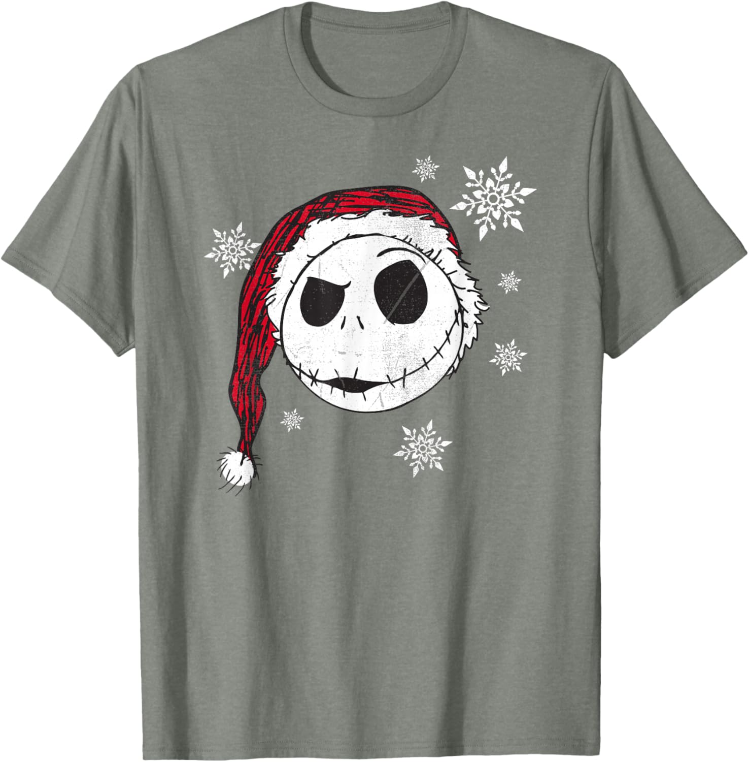 Disney Nightmare Before Christmas Holiday Snowflake Short Sleeve Tee - 5