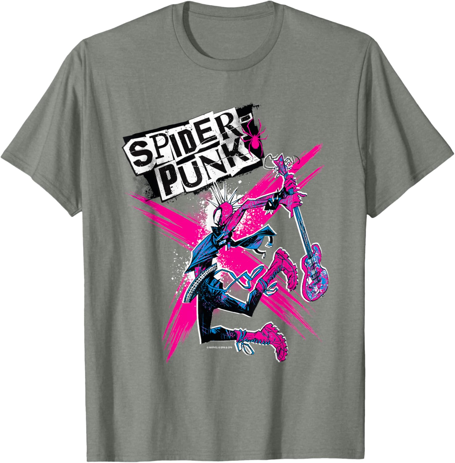 Marvel Spider-Man Across the Spider-Verse Spider-Punk T-Shirt for Fans - 2