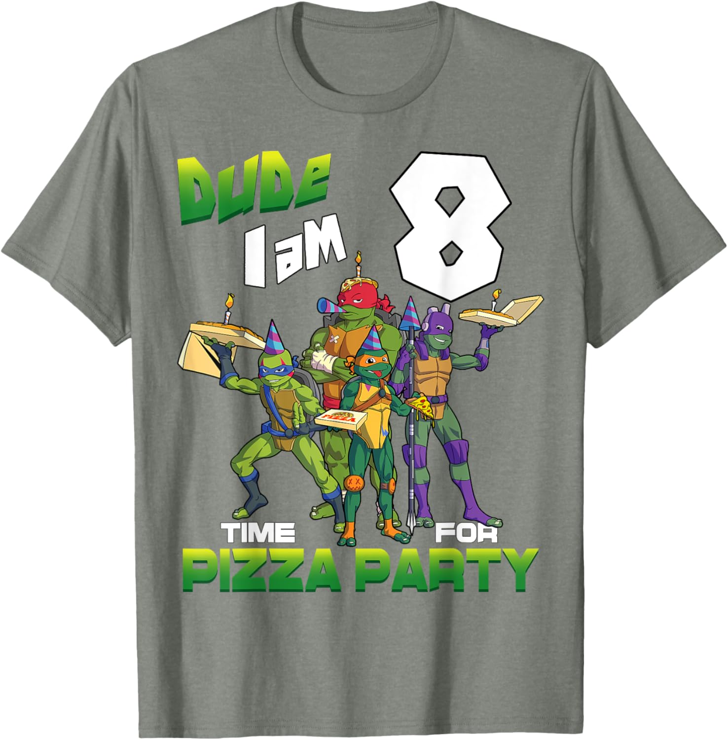 Mademark Teenage Mutant Ninja Turtles Pizza Party T-Shirt for Kids - 19